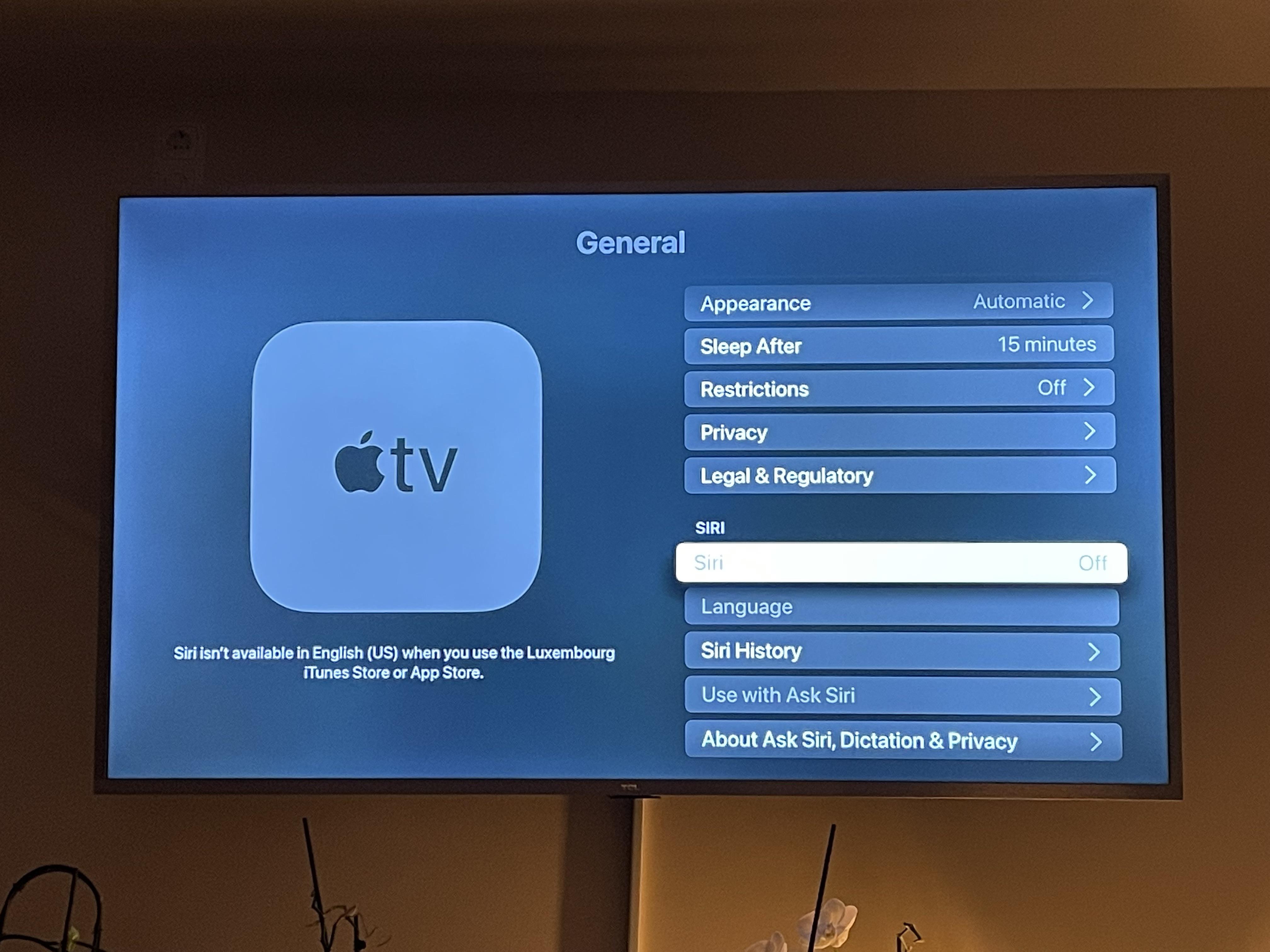 Why is Siri unable to be used when not being located in the US? r/appletv