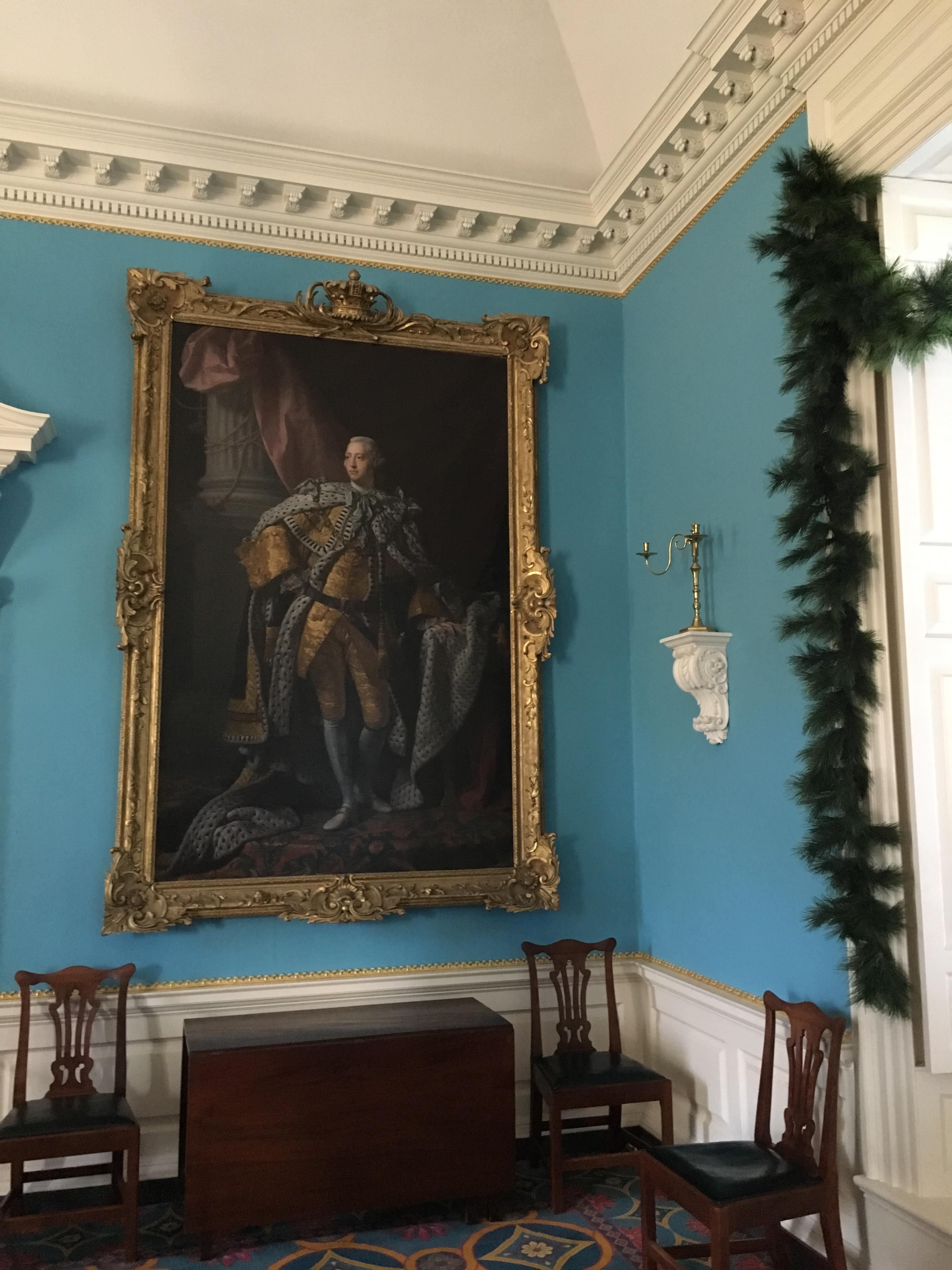 Colonial Williamsburg, VA; Original painting of King circa 1700