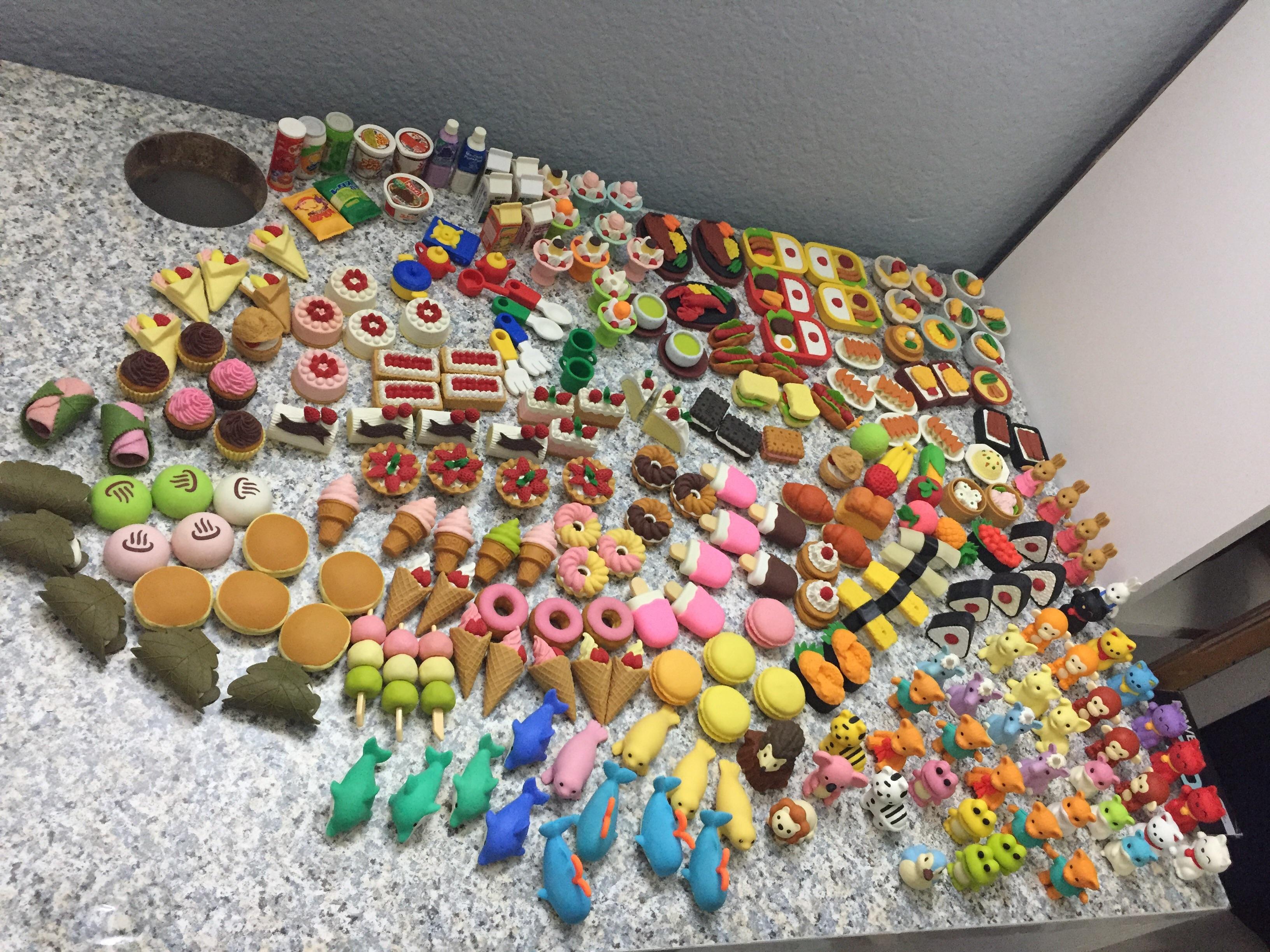 My entire iwako eraser collection r/erasers