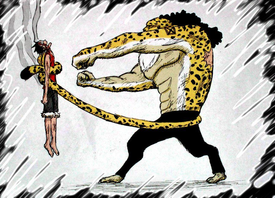 Luffy try's to run away Rob Lucci 's tail allow me to introduce