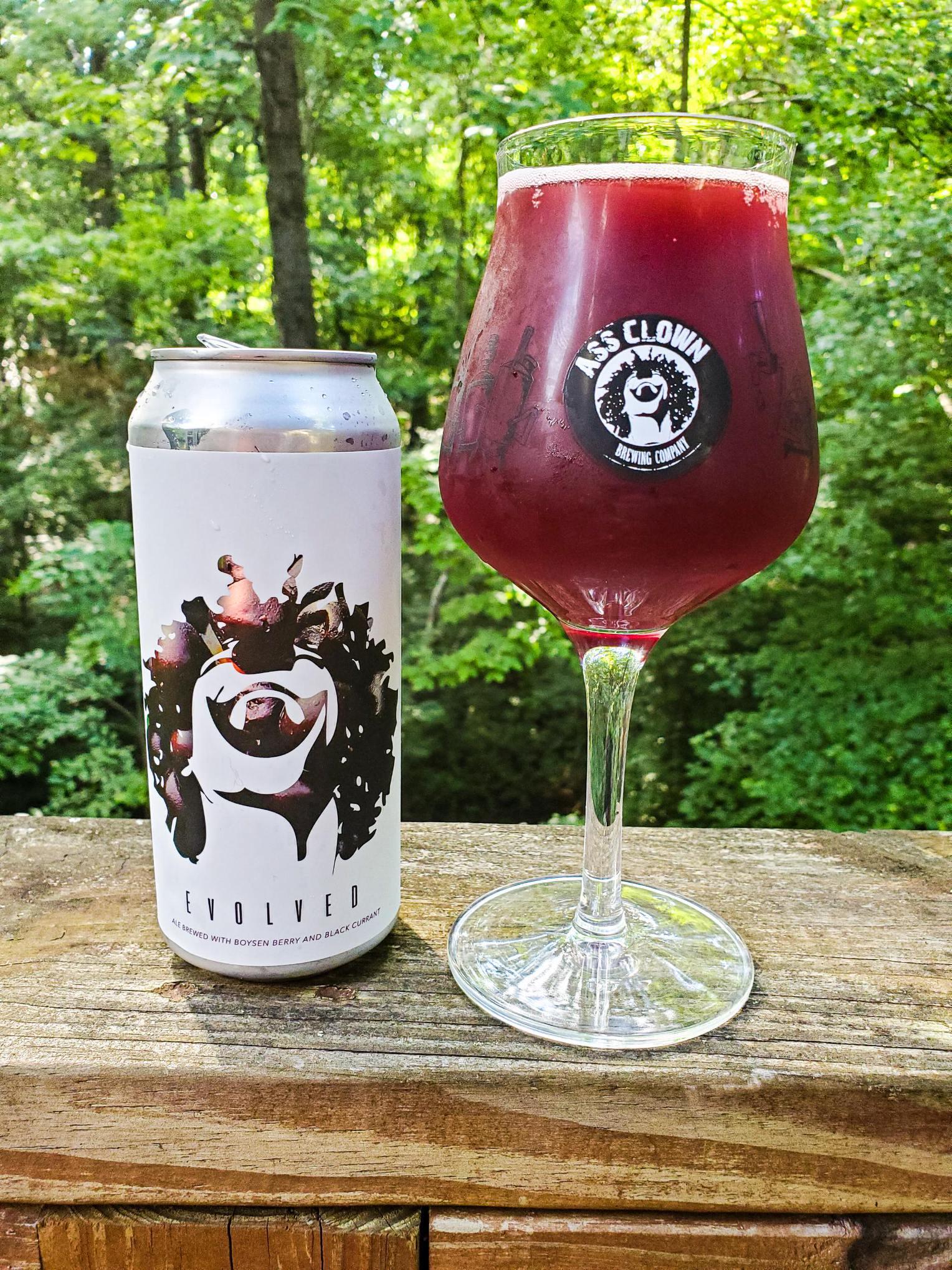 Assclown Brewing—Evolved. Sour ale brewed with Boysen Berry and Black