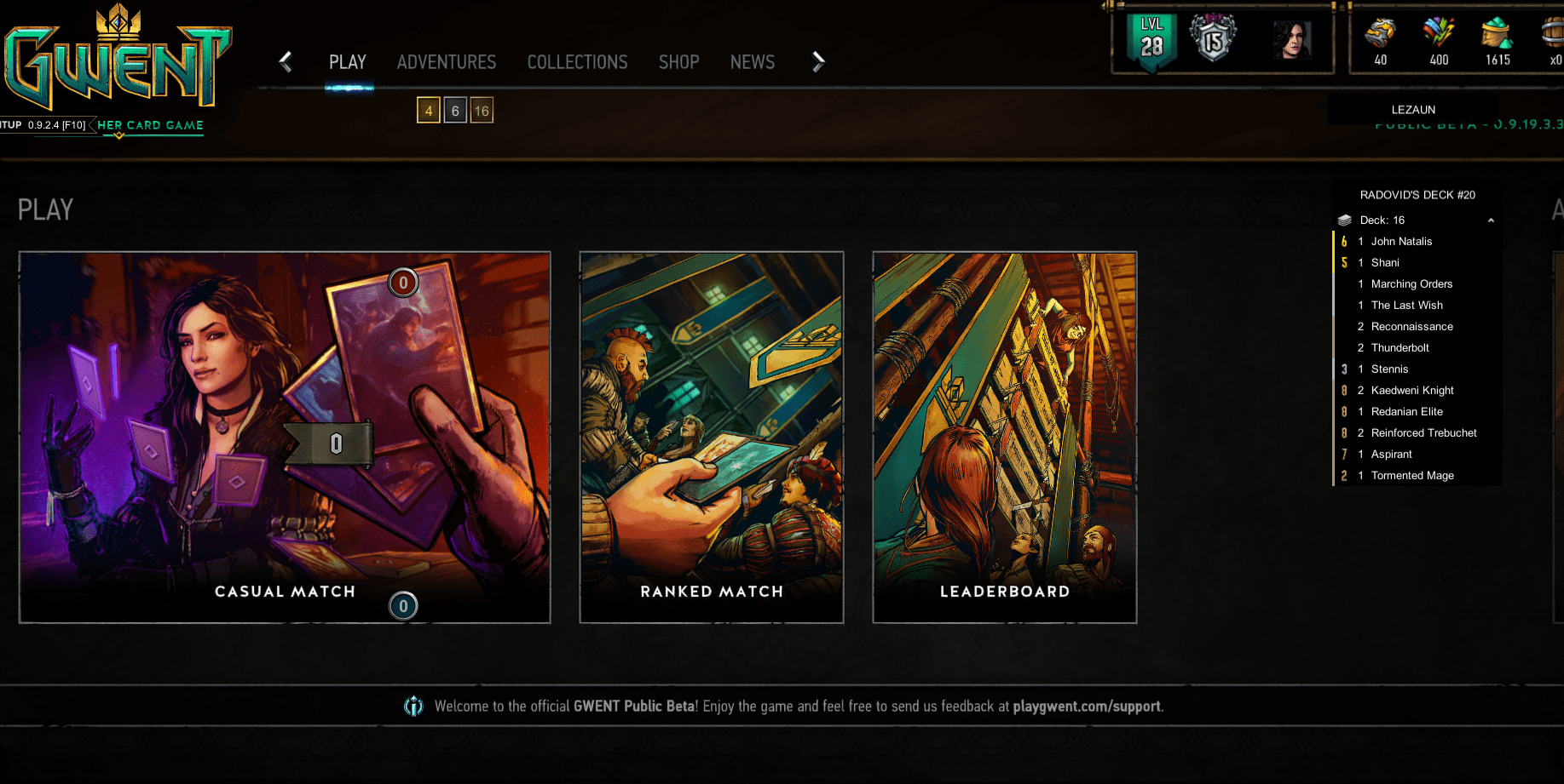 Got kicked at the start of game to start menu... Said that I was logged