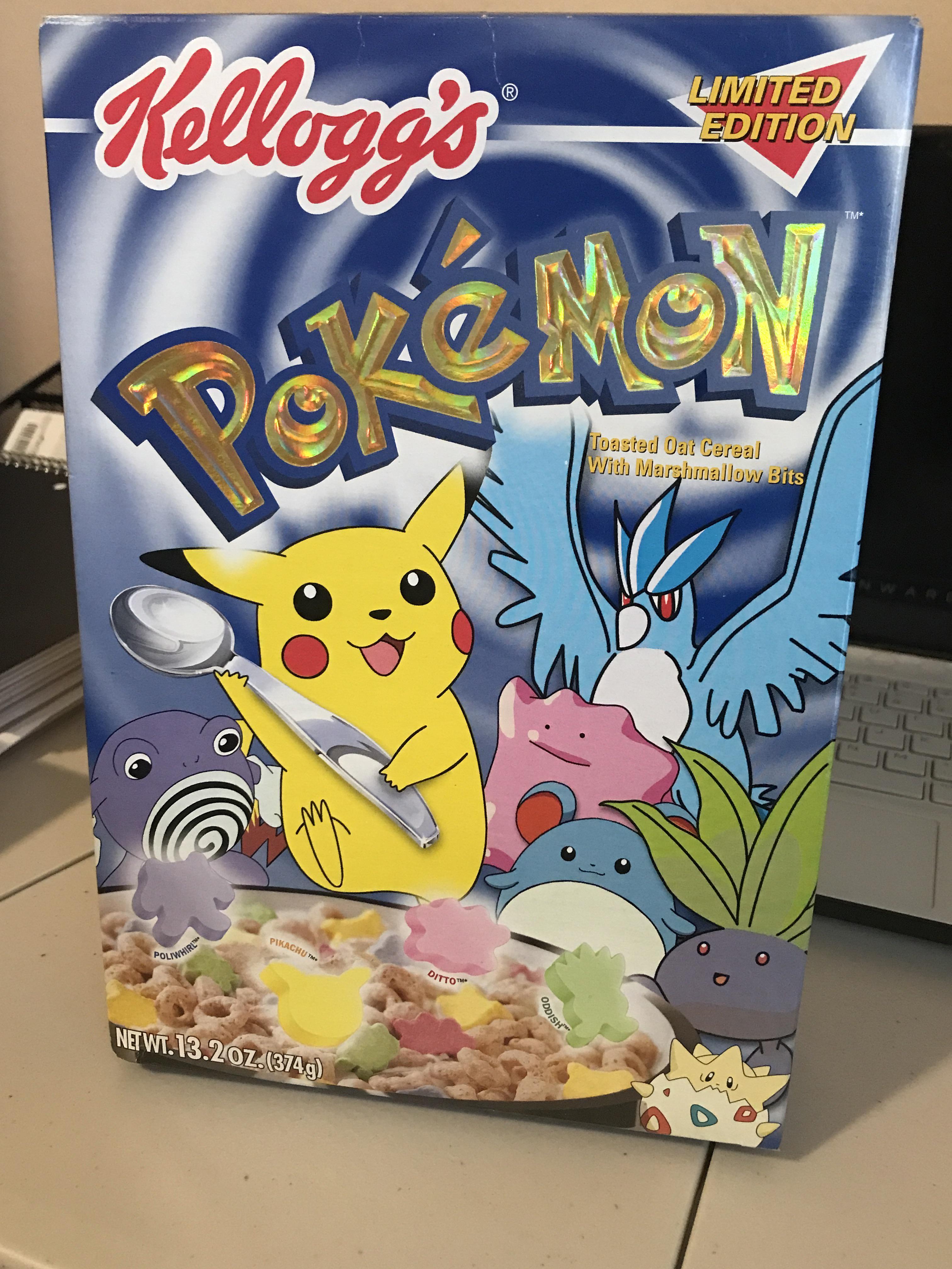 Not a Pokémon card but I found this sealed box of cereal from 2001 at a