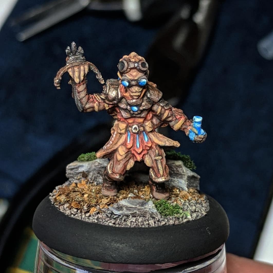 Finished painting the Tinkerer. r/Gloomhaven