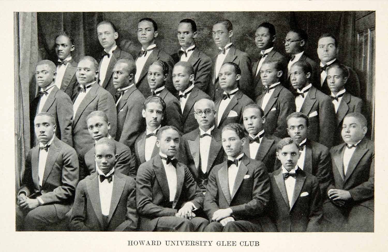 The Howard University Glee Club, 1936. Established in 1867 Howard is