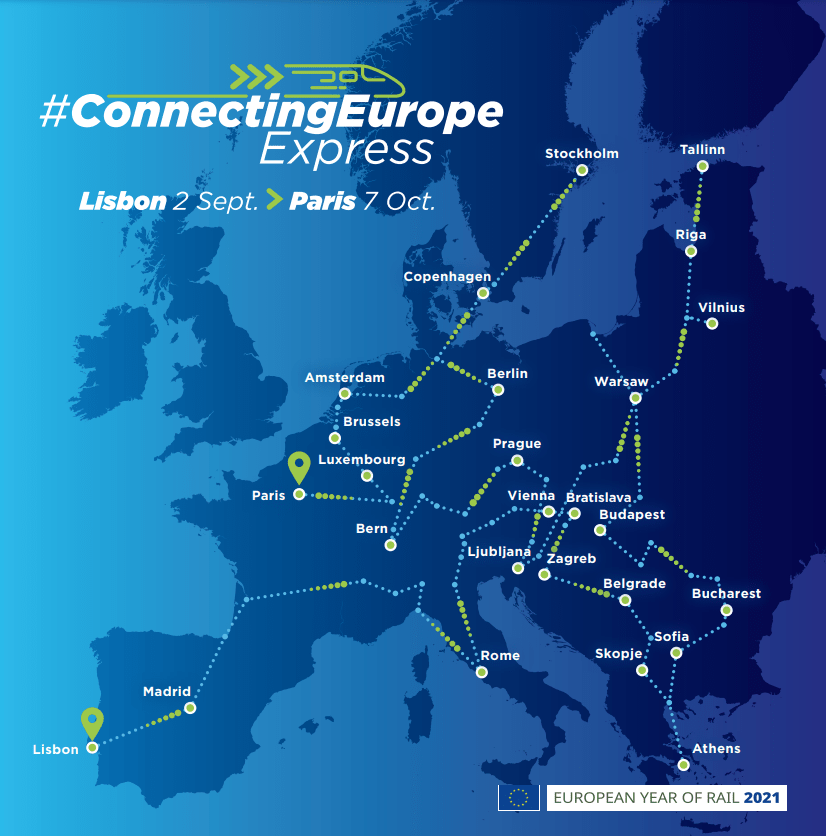 In September a Connecting Europe Express train will begin its 1 month