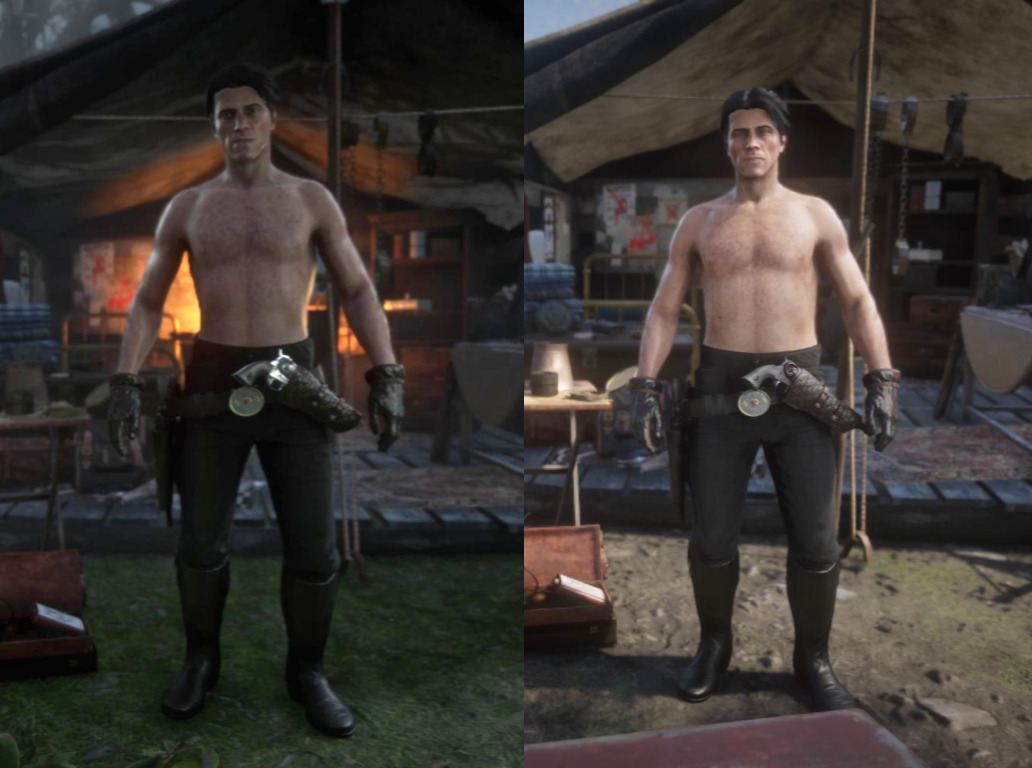 A comparison pic of the perfect weight and overweight on the average male body type. r