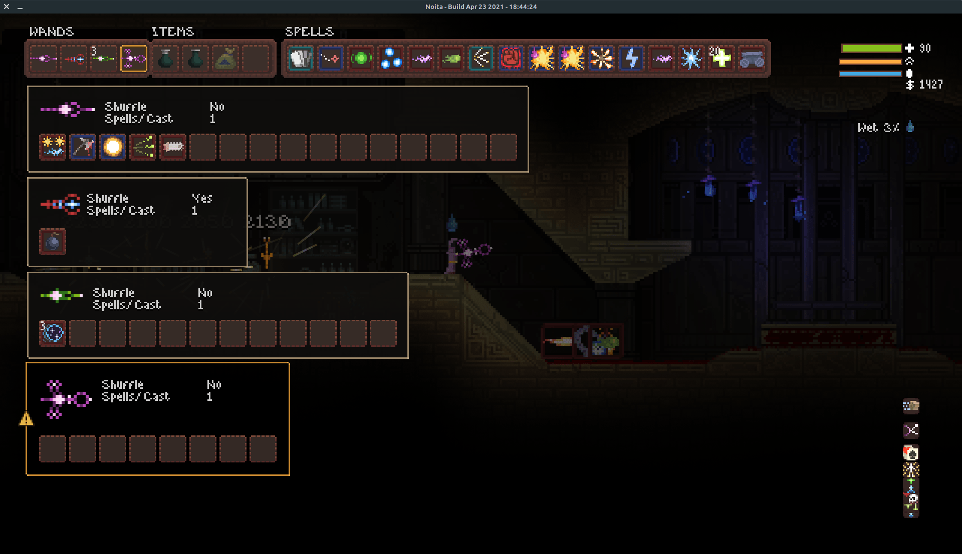 Any way to make a healing wand/better dps wand? r/noita