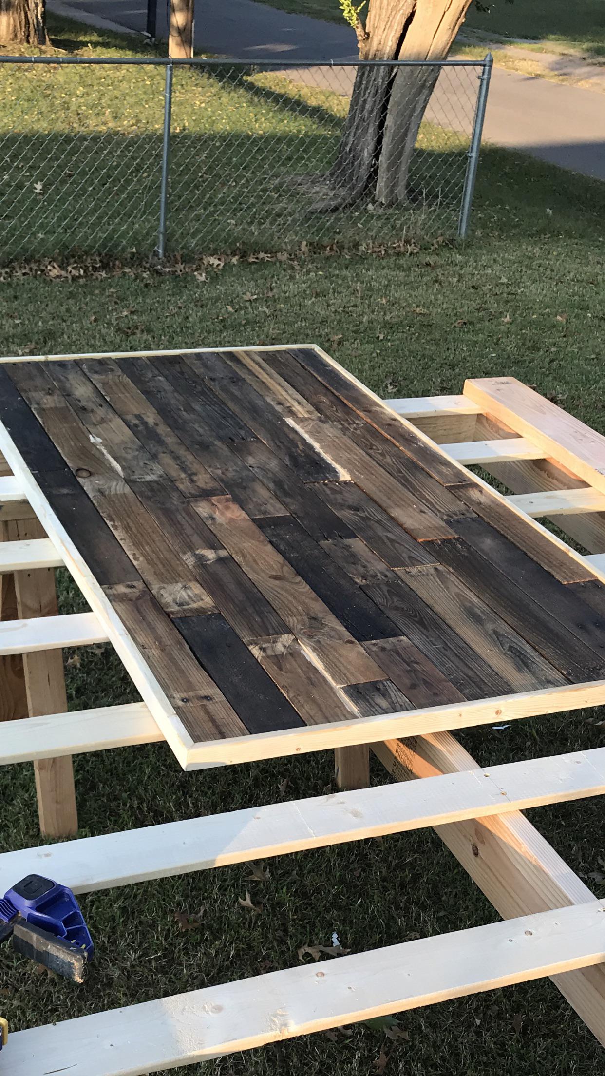 Finishing up this headboard I made. I added sealer and now the wood