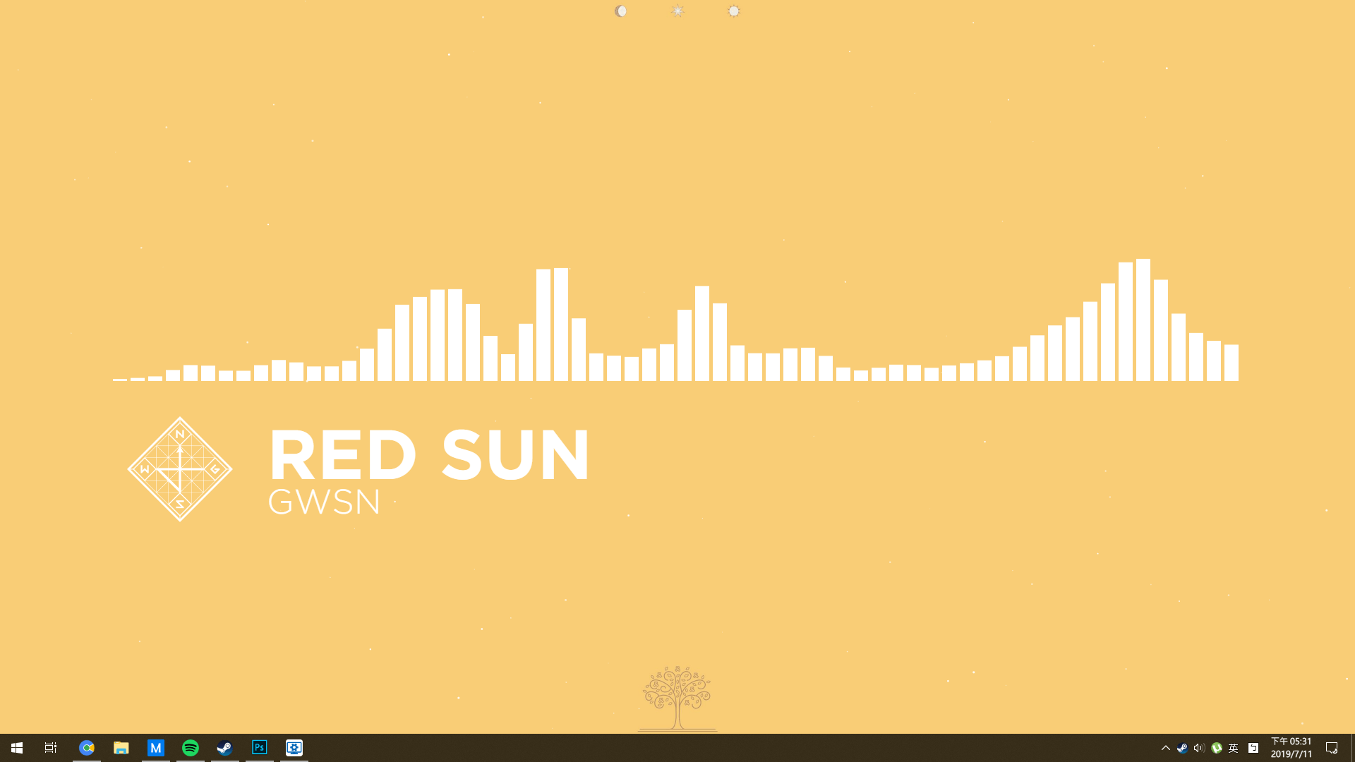 Anyone using Wallpaper Engine on Steam? Made a visualizer preset r/GWSN