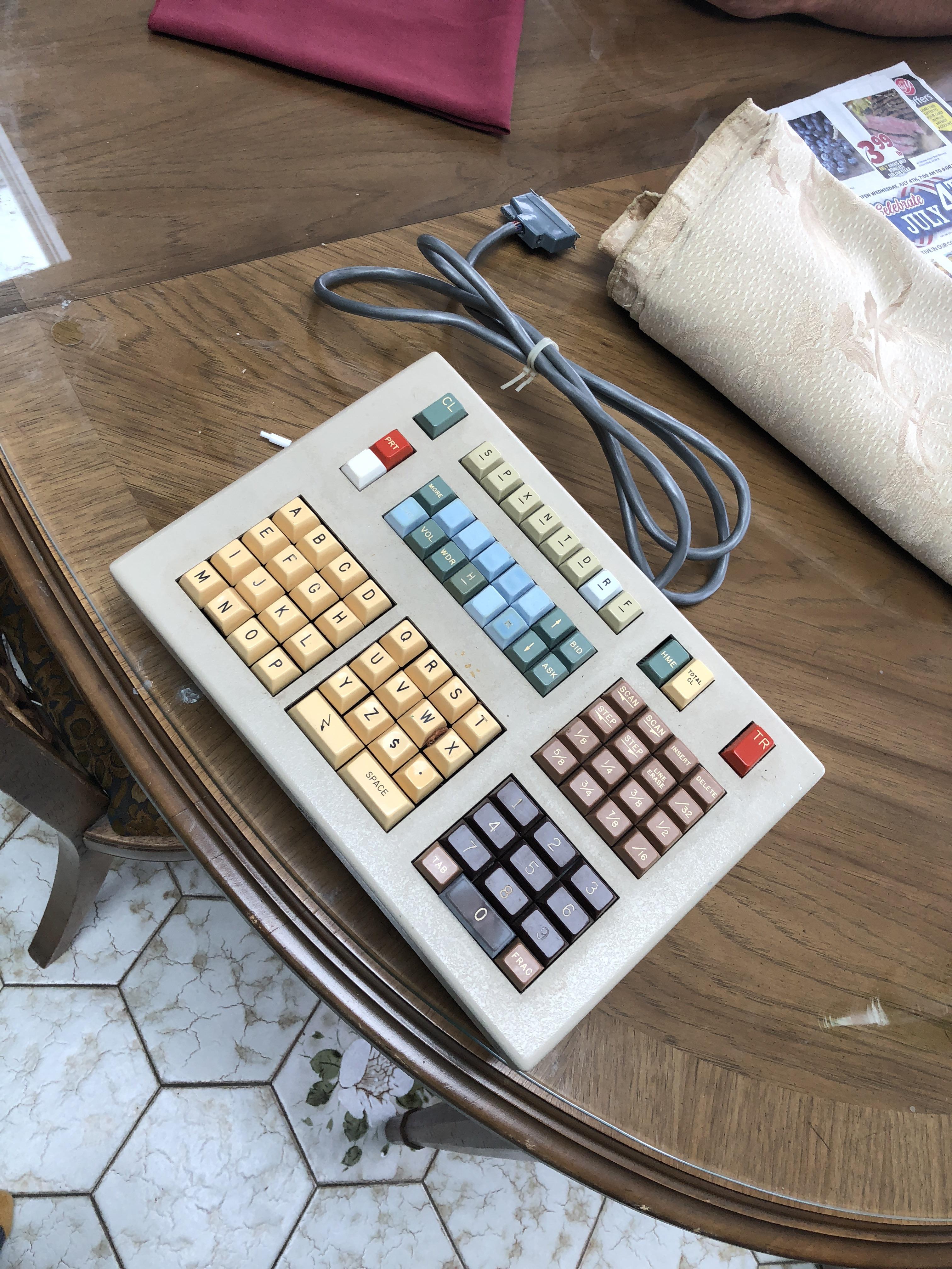 Need help identifying this Old 1971 Nasdaq Keyboard for the terminal