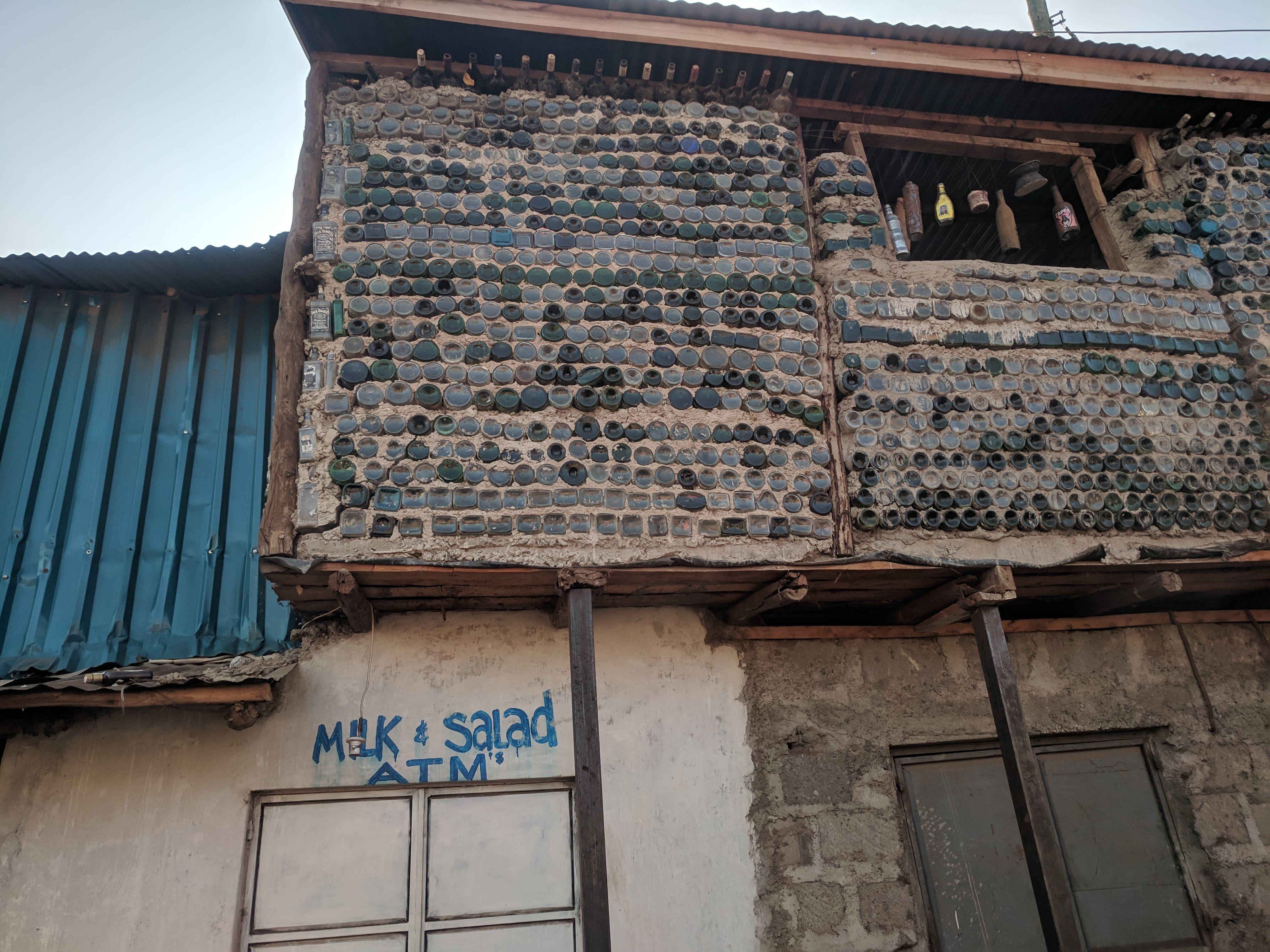 This house in Nairobi, Kenya is made from glass bottles r