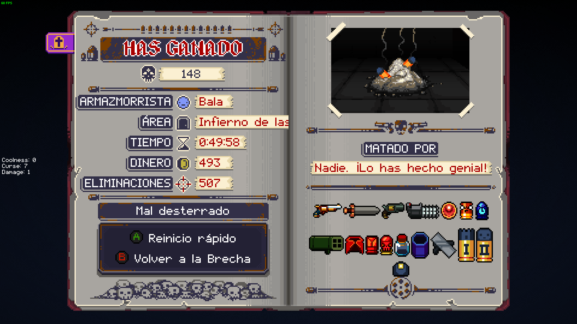I just beat the final boss! At least! I got the Vulcan Cannon + Com4nd0