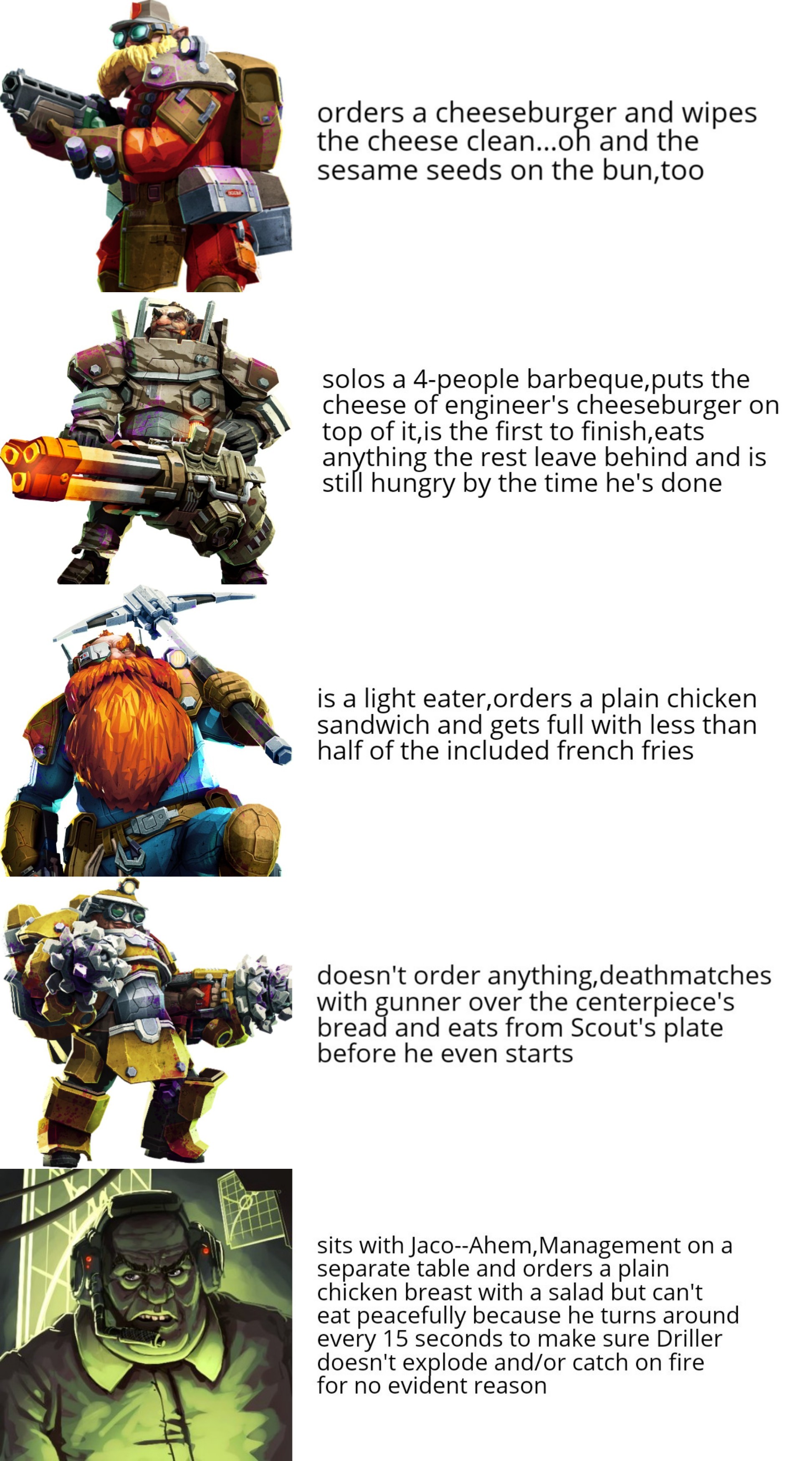 Deep Rock Galactic but the team goes dining DeepRockGalactic