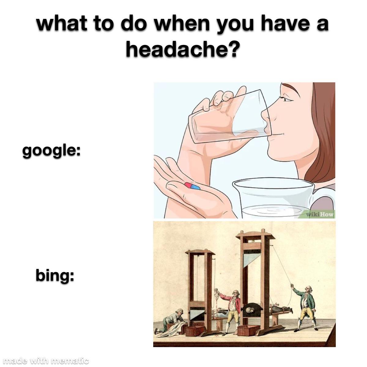 headache = gone memes