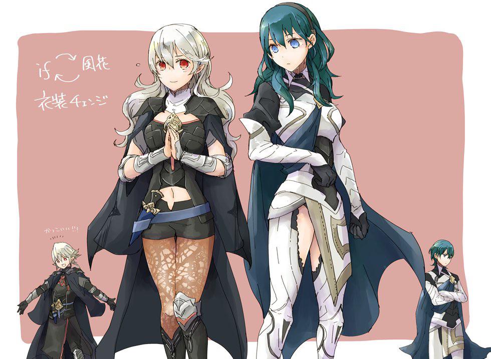 Corrin and Byleth switch outfits. (By apr12017) r/FireEmblemThreeHouses
