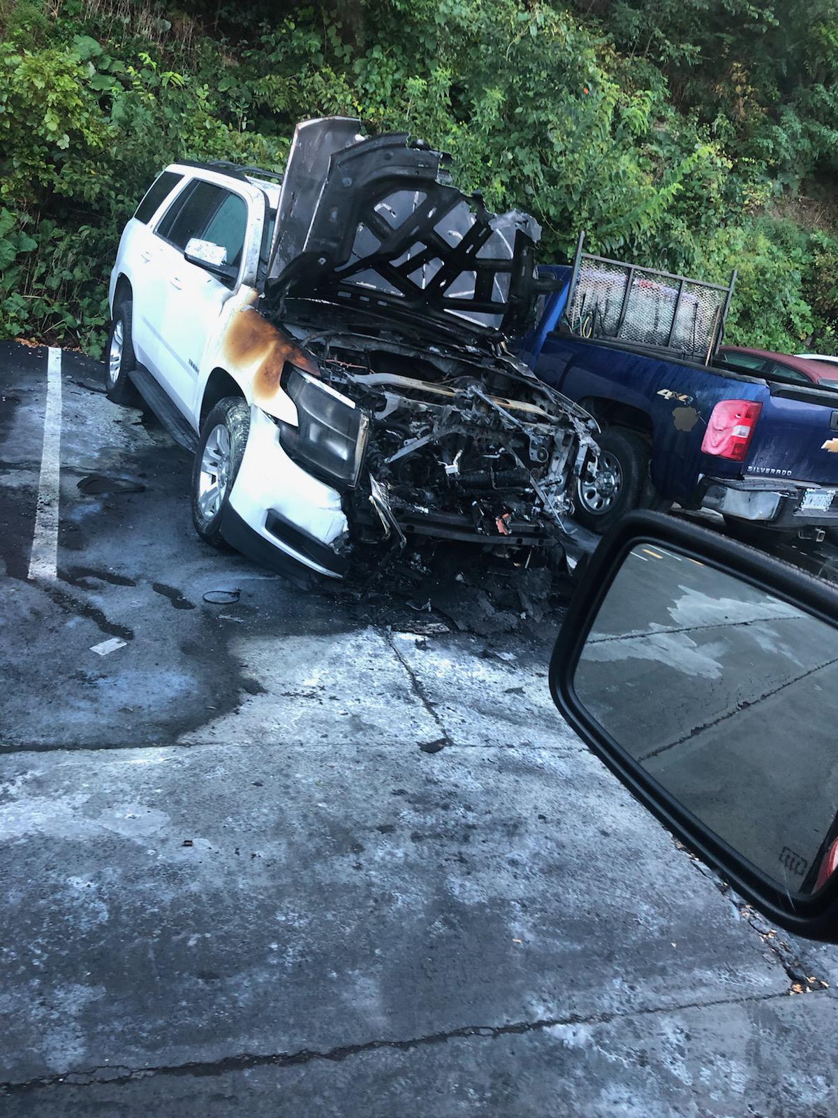 Car at local dealership randomly burst into flames r/AngledMoronPhotos