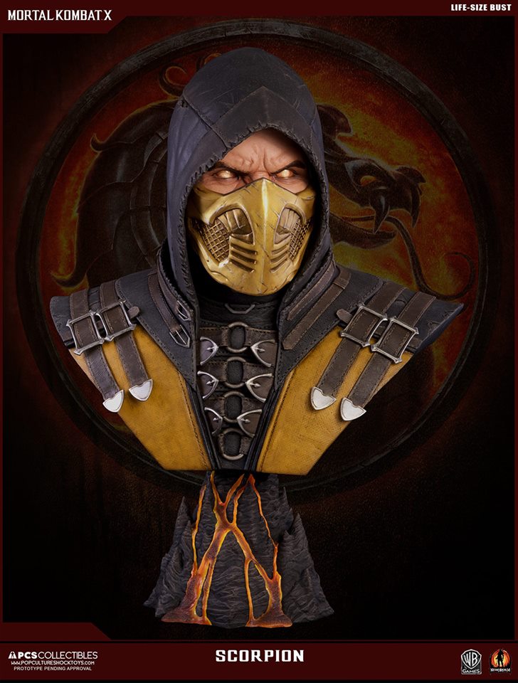 Mortal Kombat Scorpion Life Size Bust By Pop Culture Shock Hot Sex