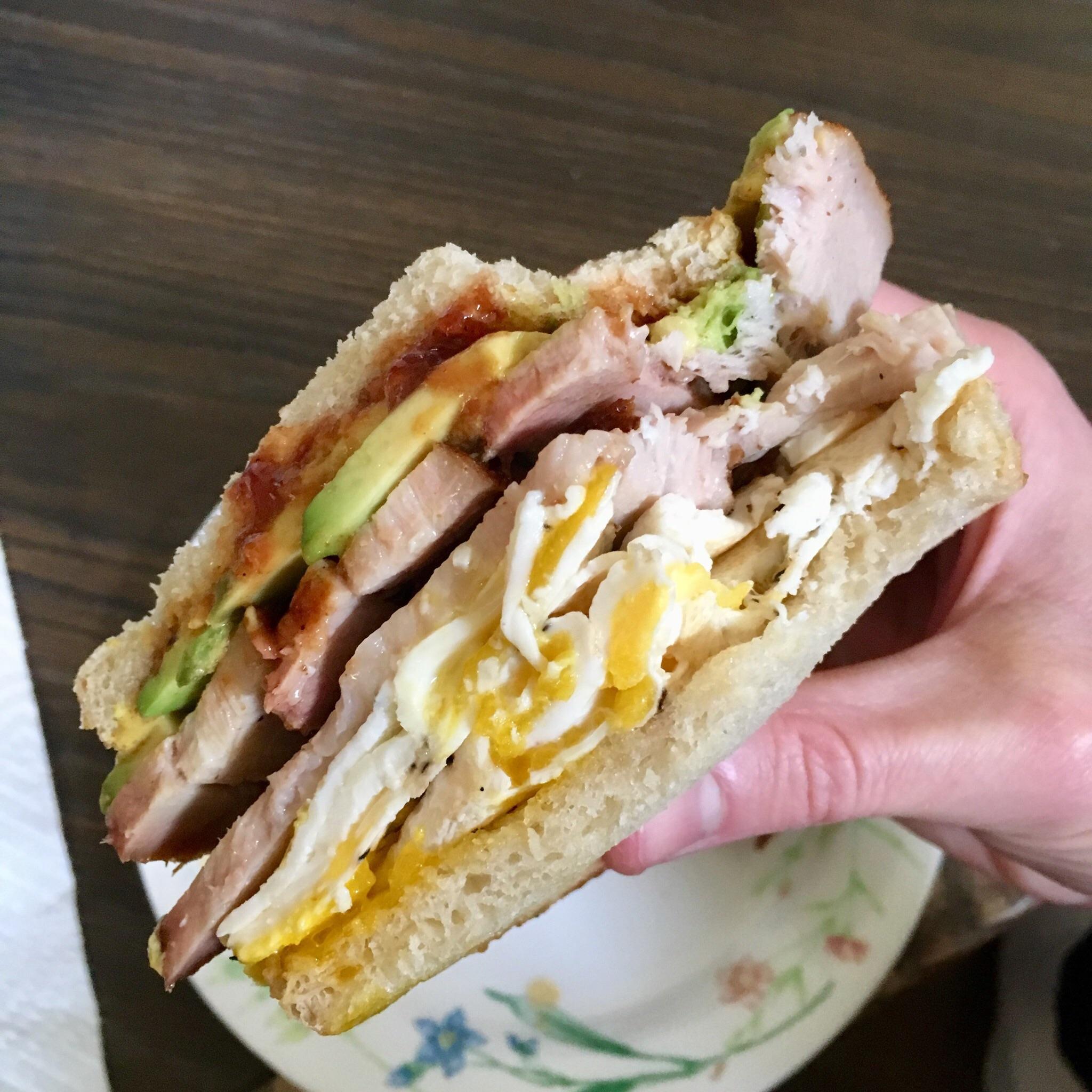 [Homemade] Smoked pork belly breakfast sandwich r/food
