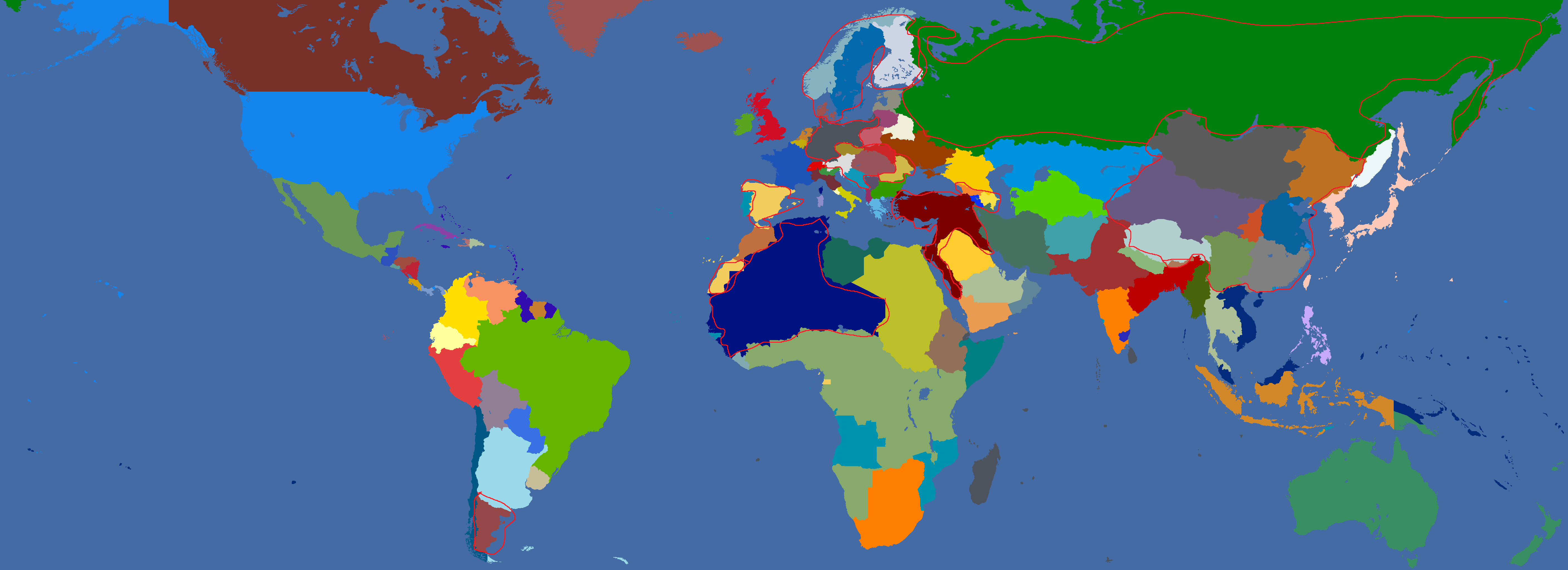 Approximate map of all regions confirmed to be undergoing reworks