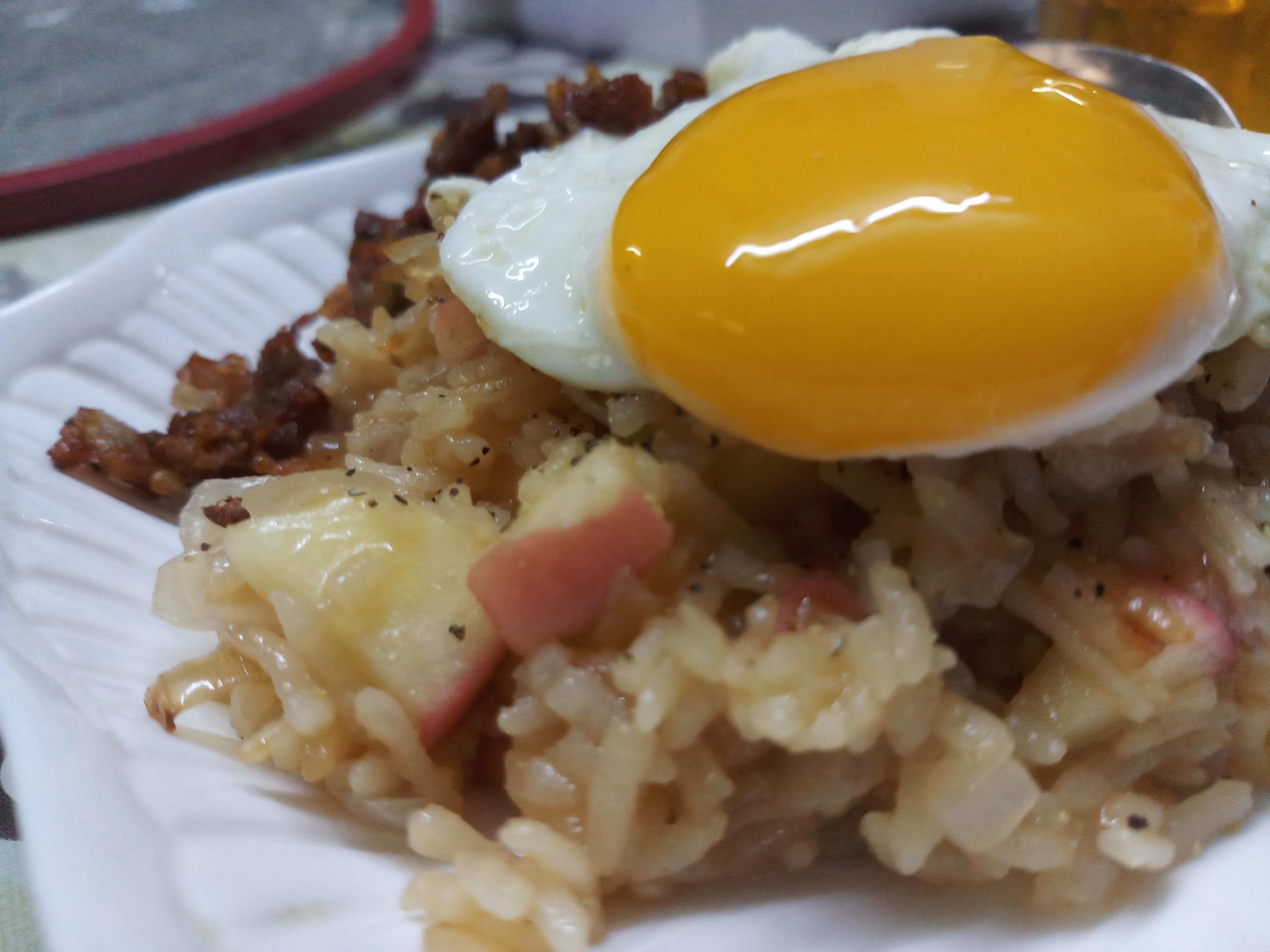 I recreated the apple risotto that is in the Food Wars show with some