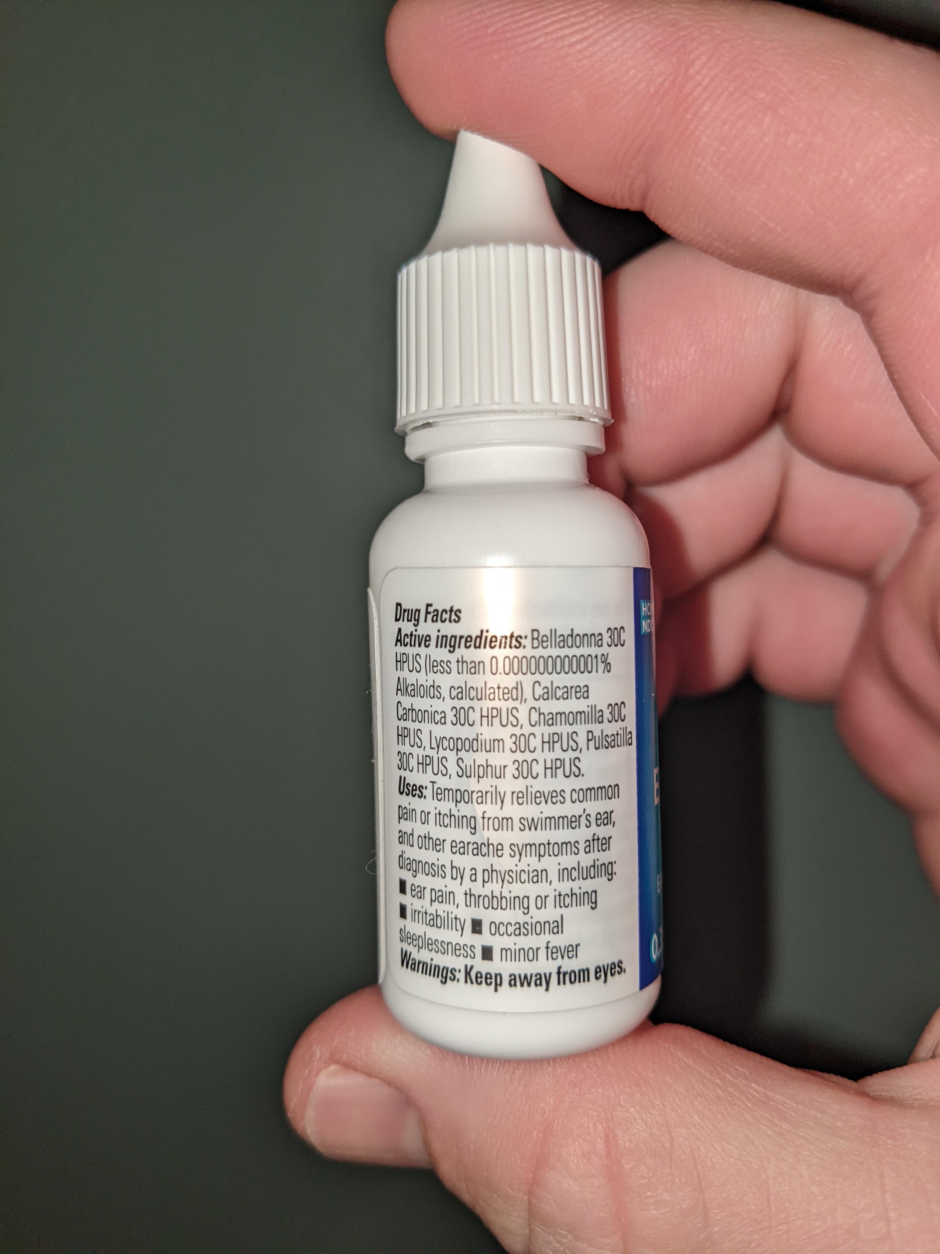 The active ingredient percentage of these ear drops is so small. r