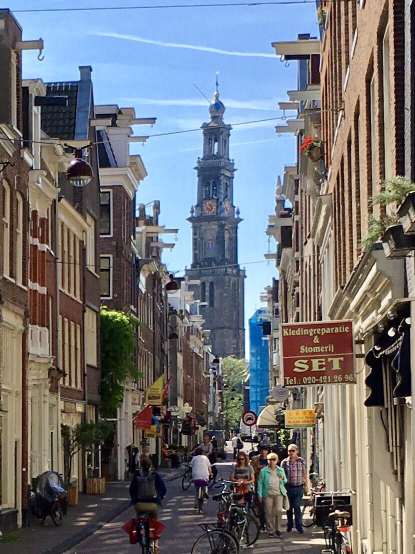 Westerkerk in the distance. Amsterdam is such a beautiful City. I took