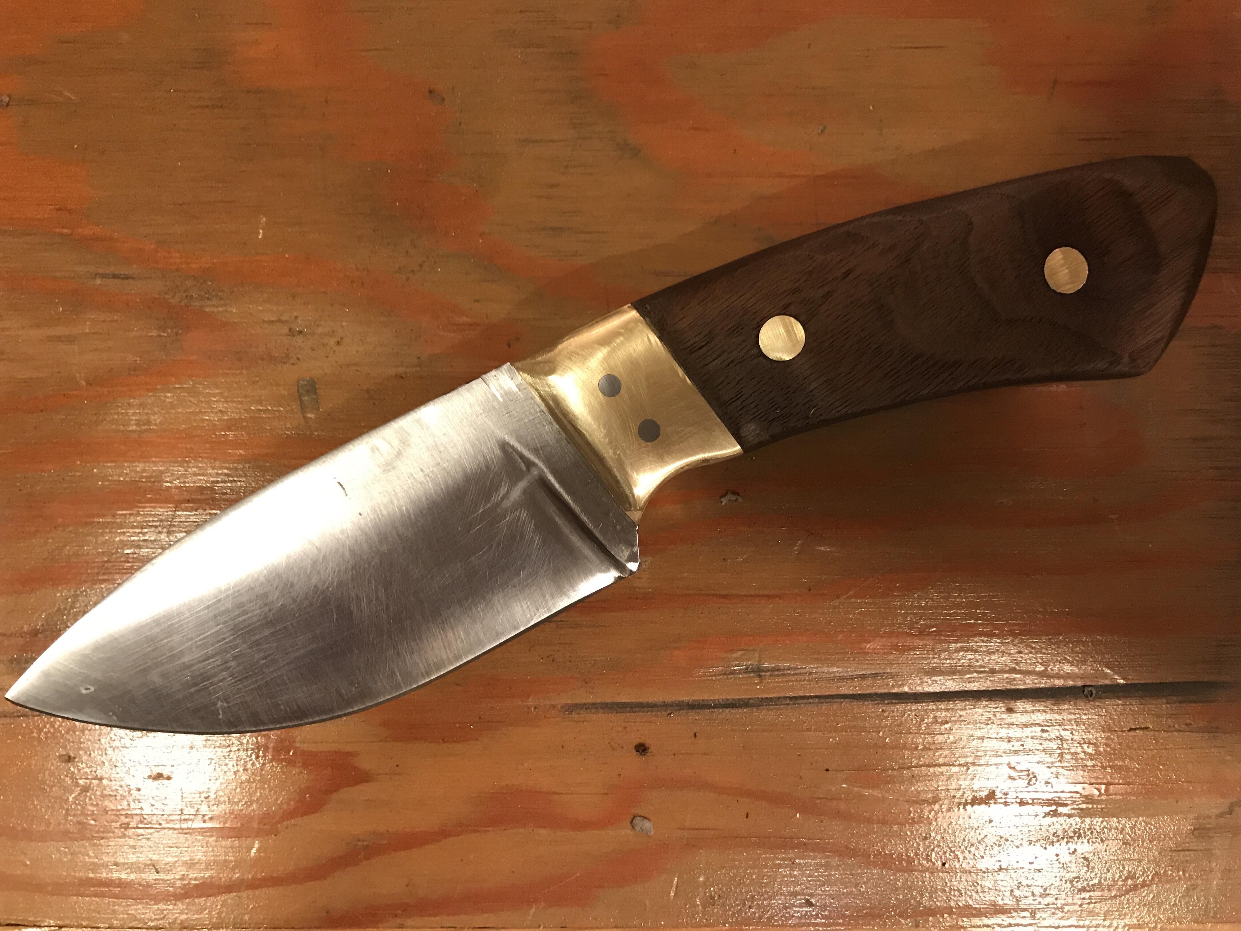 First attempt at mixed handle materials r/knifemaking