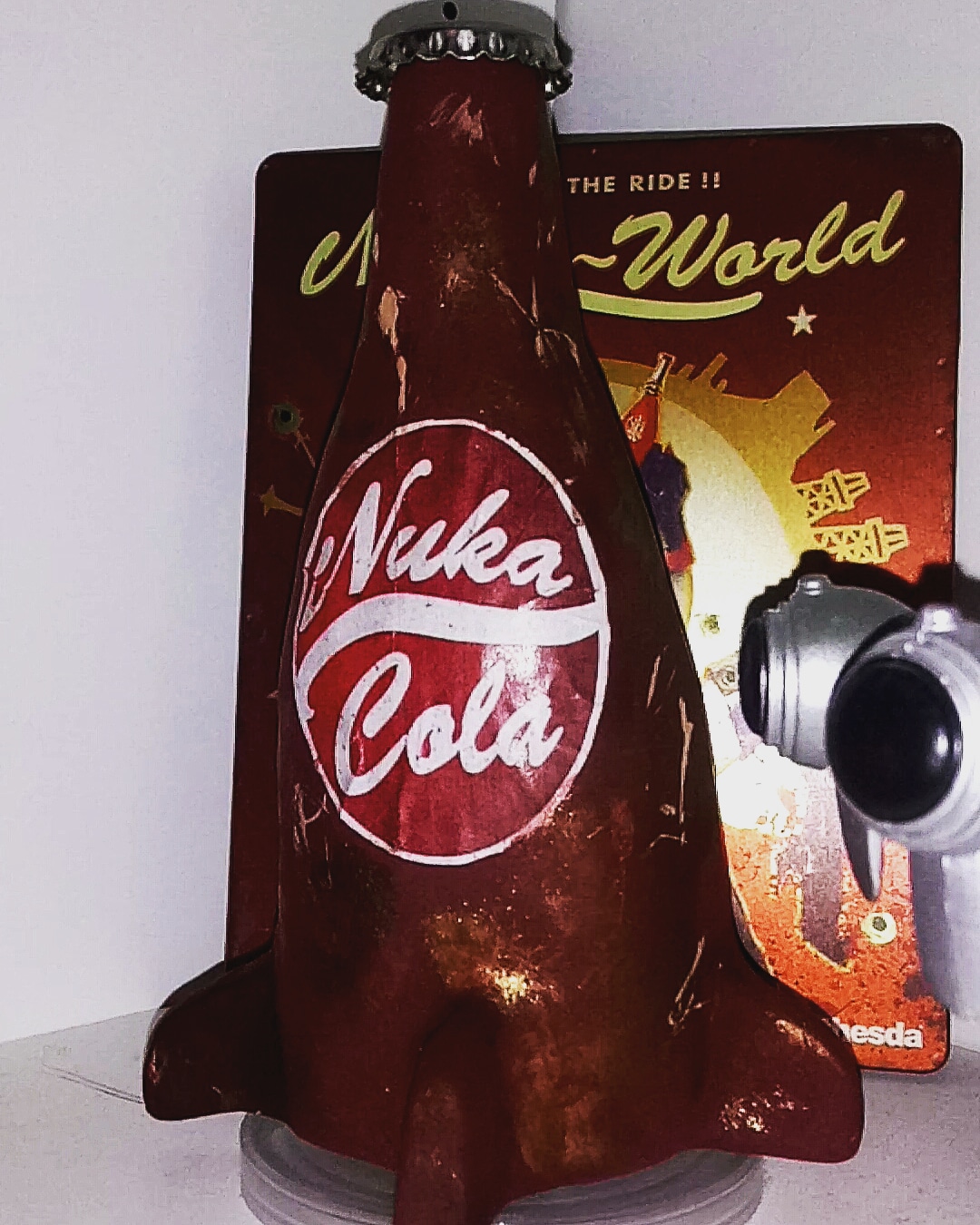 Always wanted a Nuka Cola bottle so I started this a while back, hand