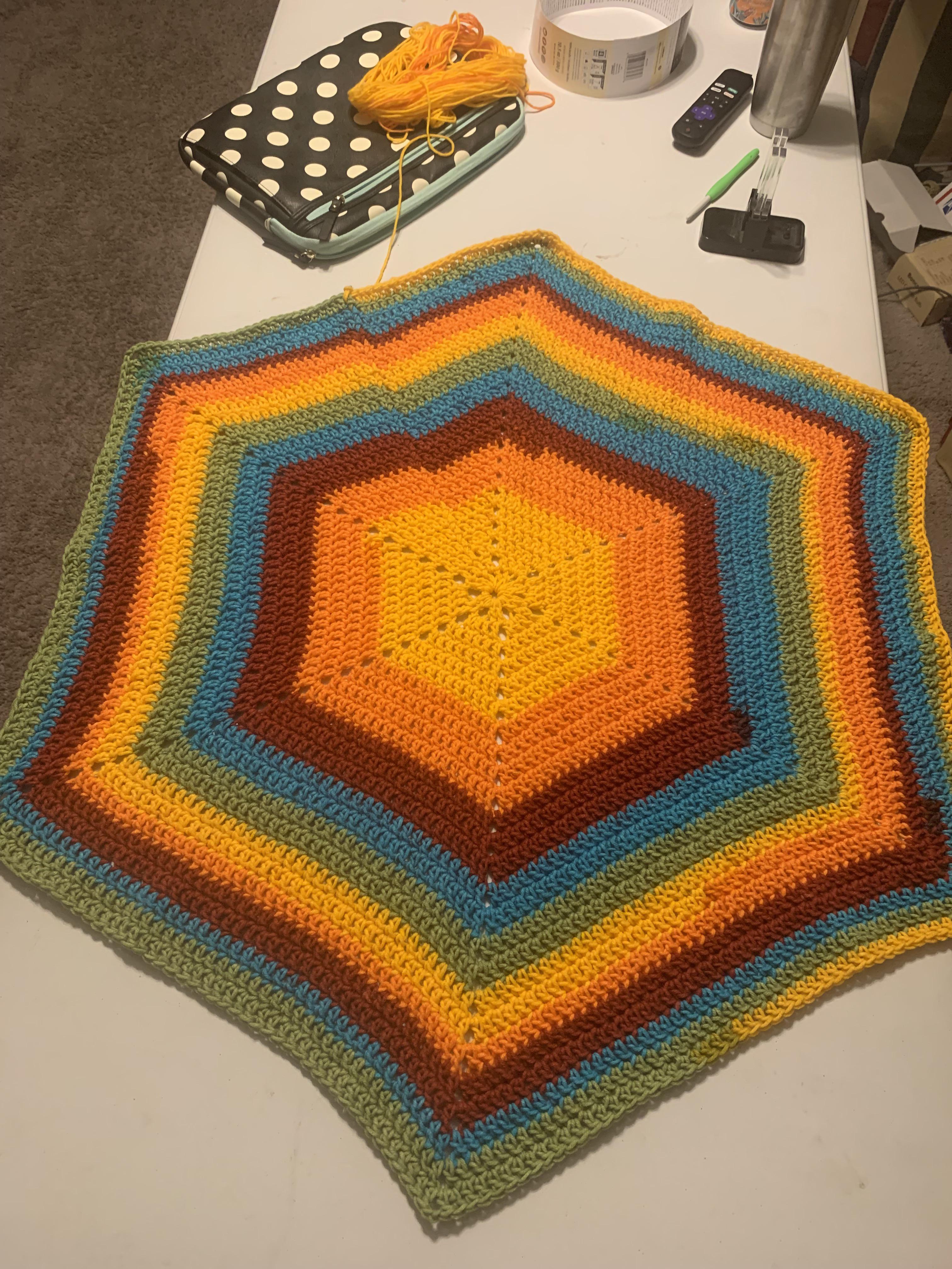 Small Hexagon Blanket; Border? r/crochet