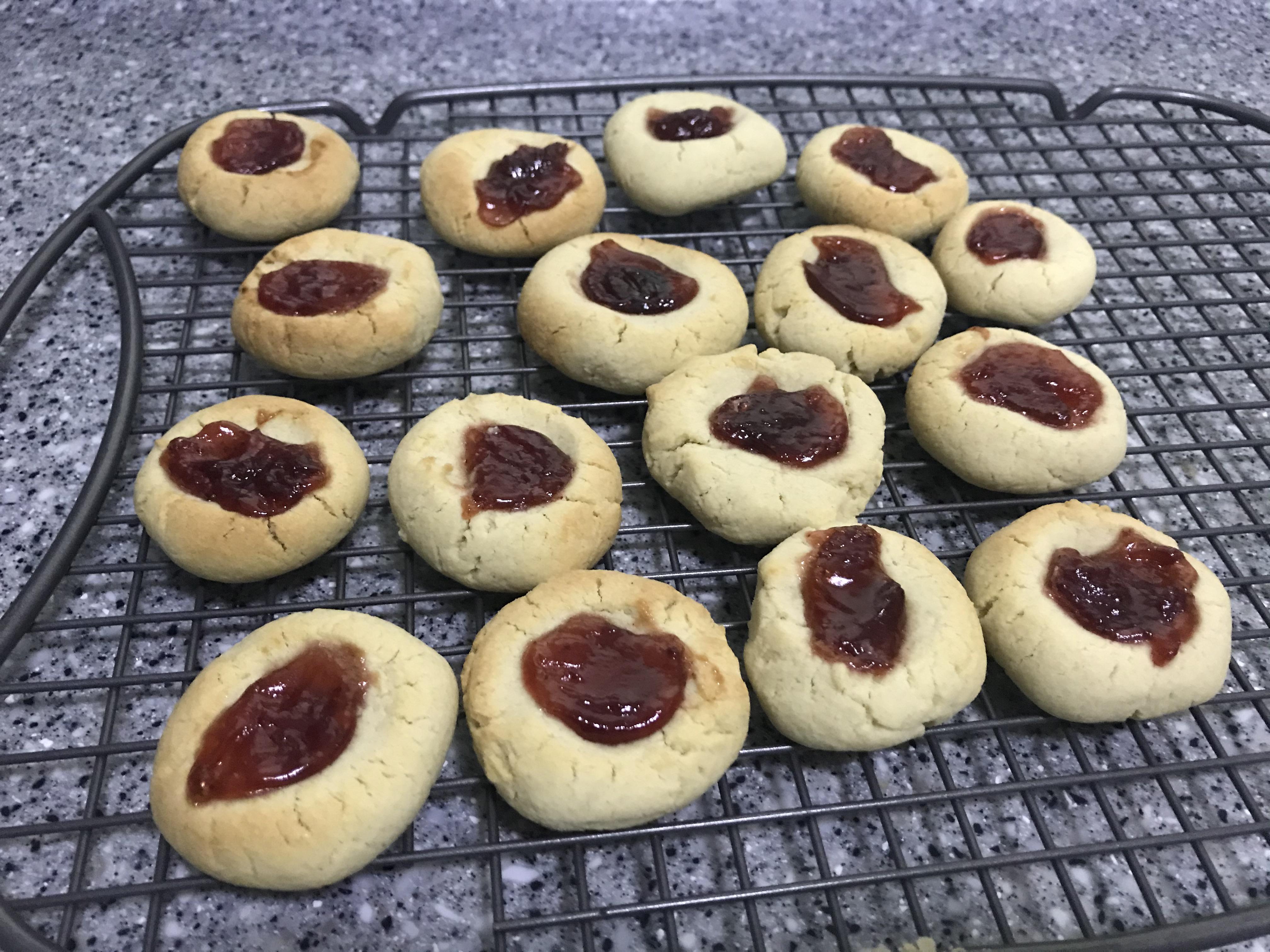 Gluten free jam biscuits made today with my kids. Keeping ourselves