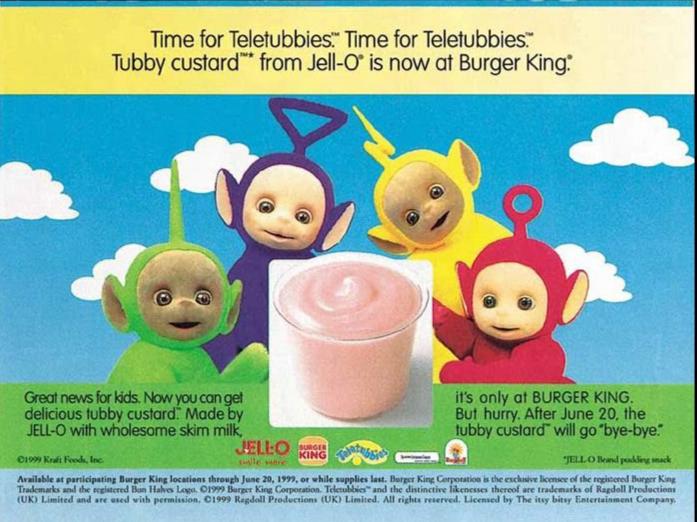 Tubby Custard from Burger King's Teletubbies promotion (1999) r/nostalgia