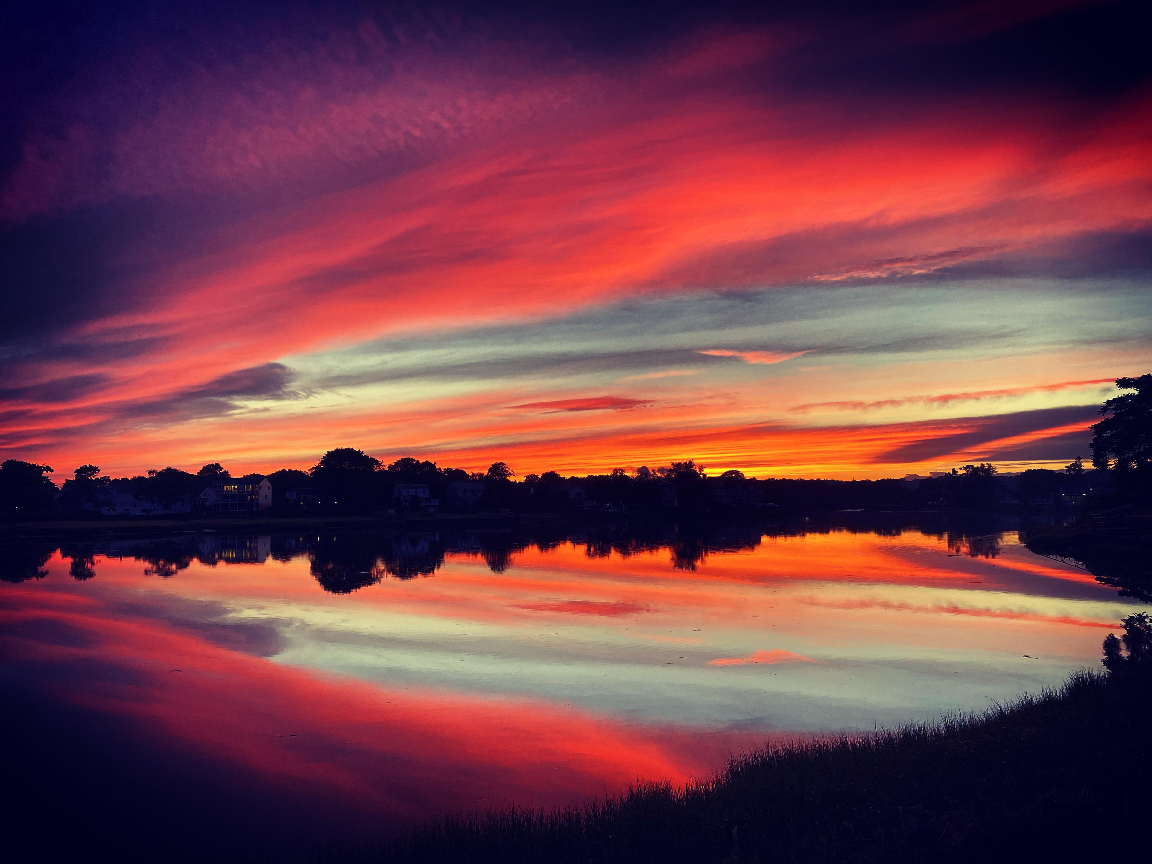 Ash creek sunset in black rock this evening r/Connecticut