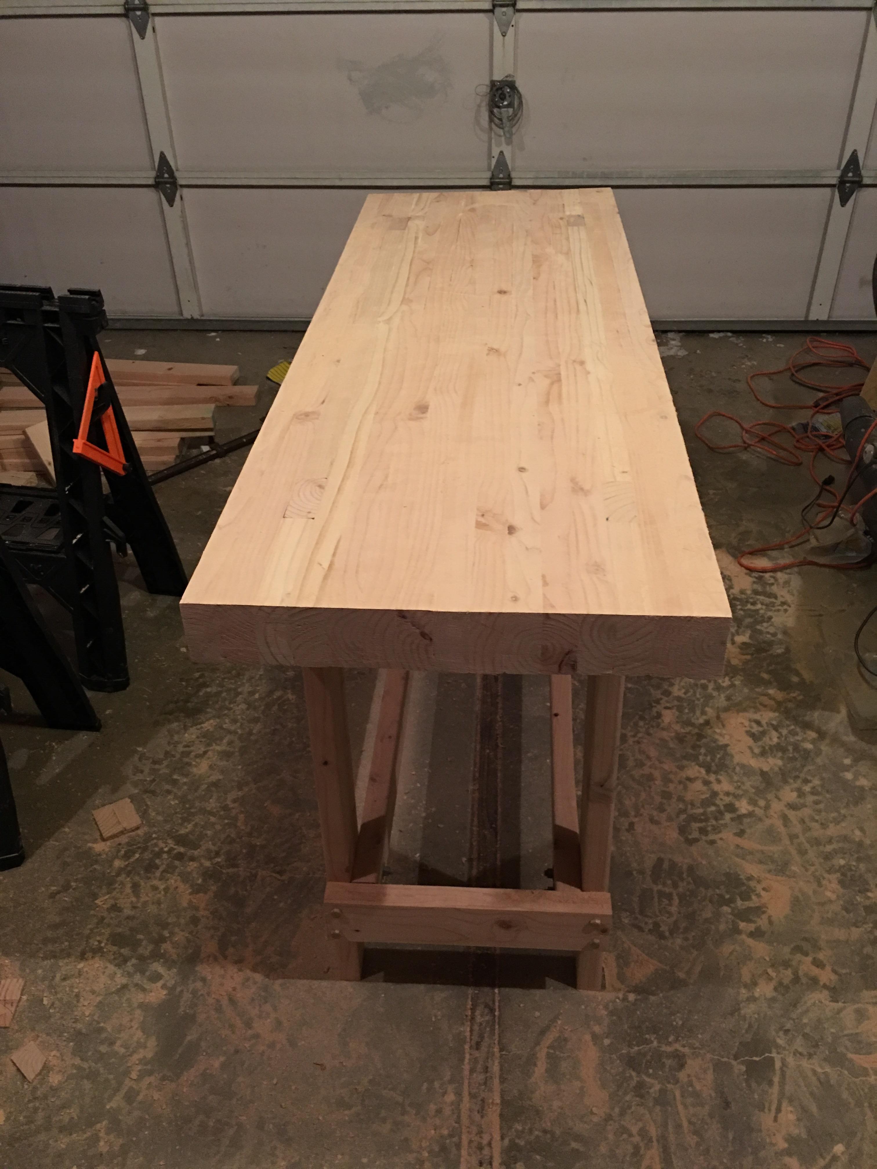 Made myself a work bench from 2x4 got to start somewhere r/woodworking