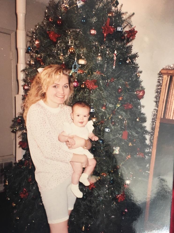 Christmas Day 1991 Mom and I at Christmas, 1991. OldSchoolCool