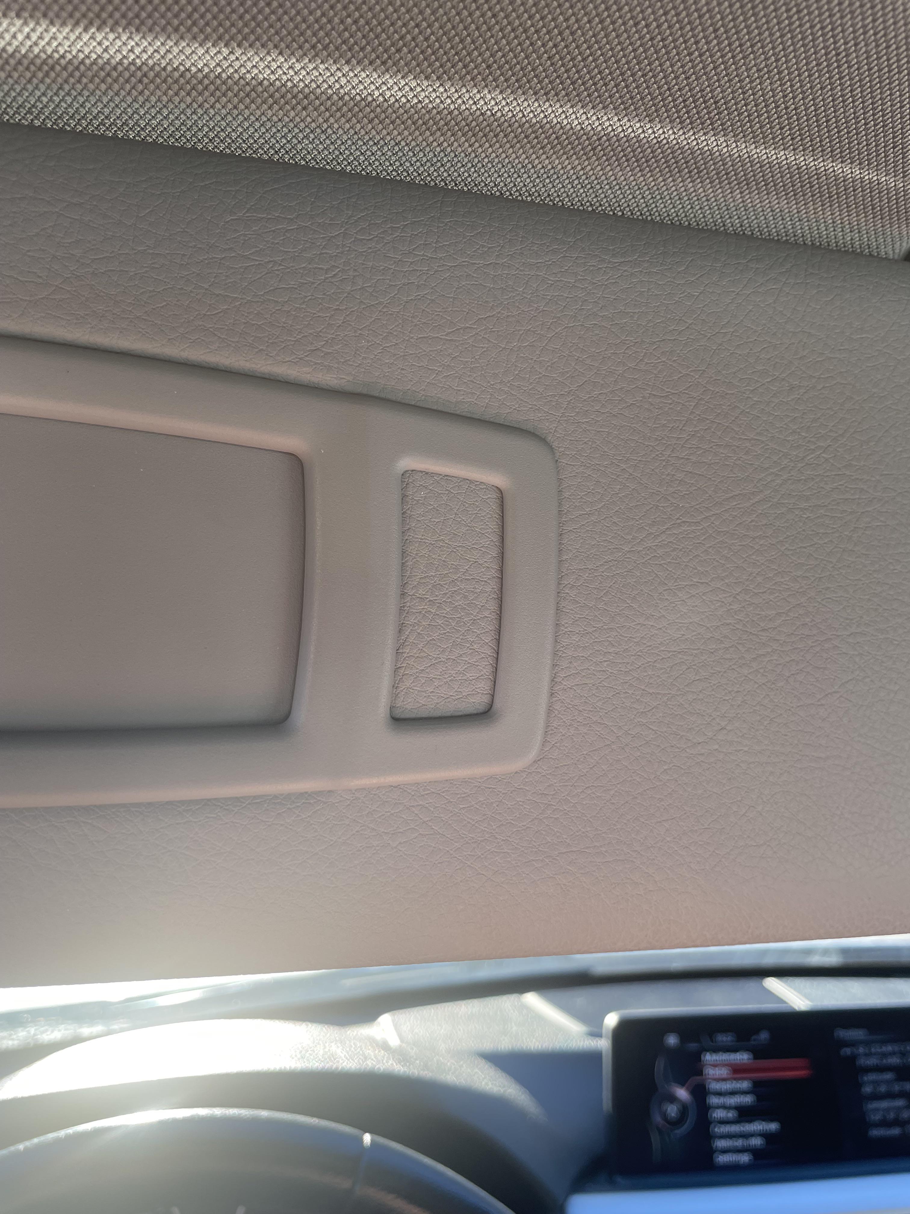BMW F30 sun visor mirror mystery useless trim section. what it be r/BMW