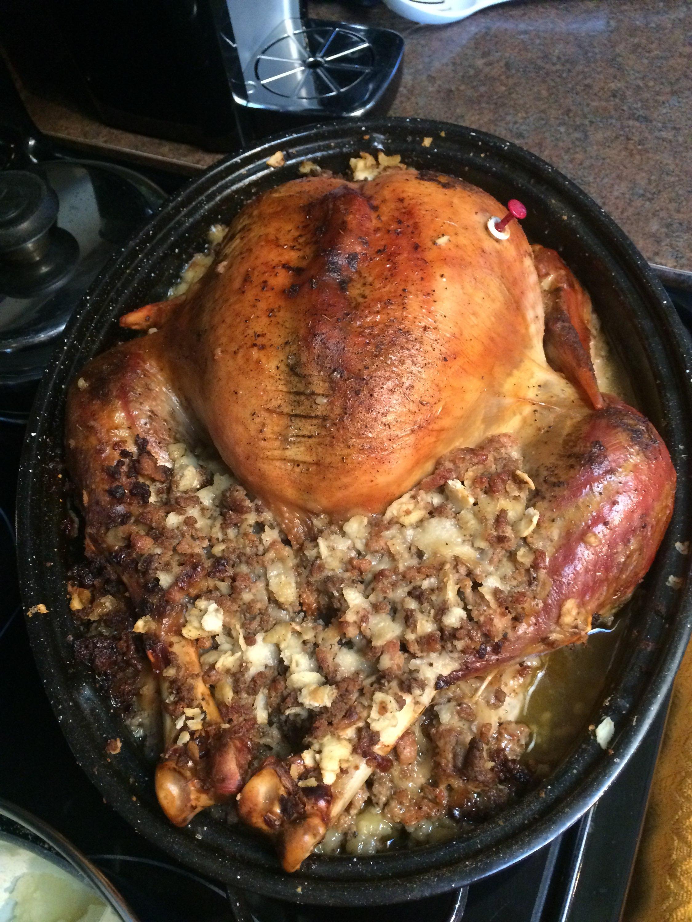 [Homemade] turkey and meat stuffing r/food