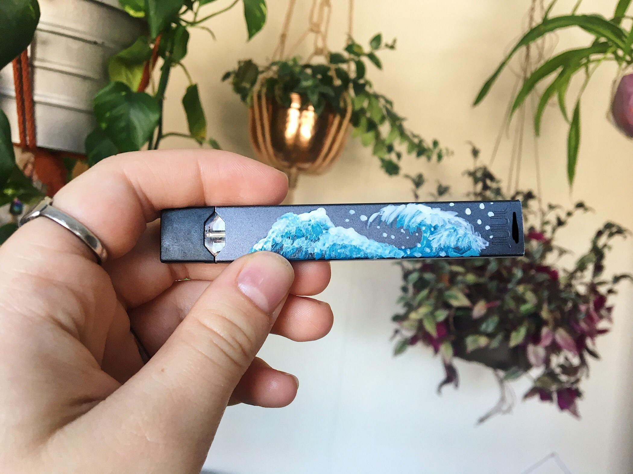 The Wave (nail polish on juul canvas) r/juul