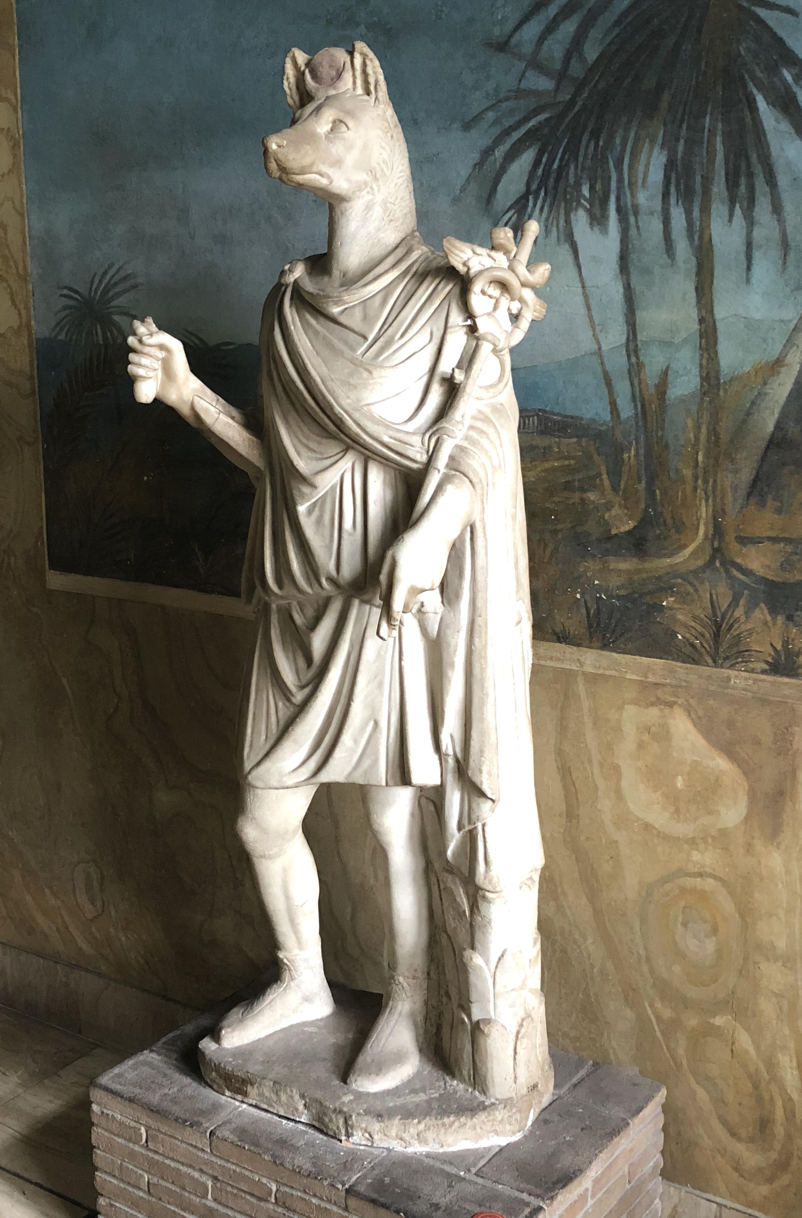 unknown, statue of the god Anubis, parian marble, 1st/2nd century AD