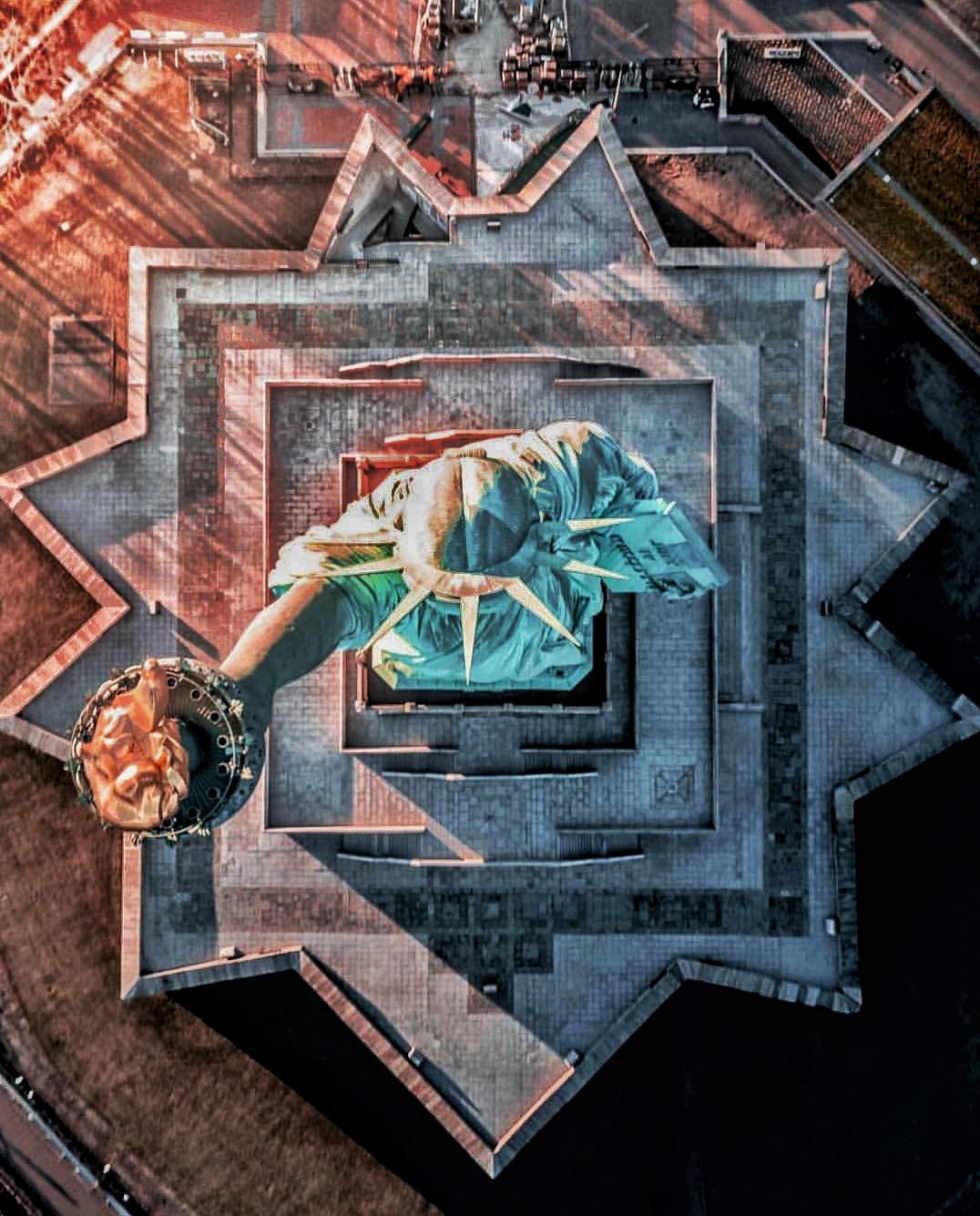 Statue of Liberty National Museum from above r/pics