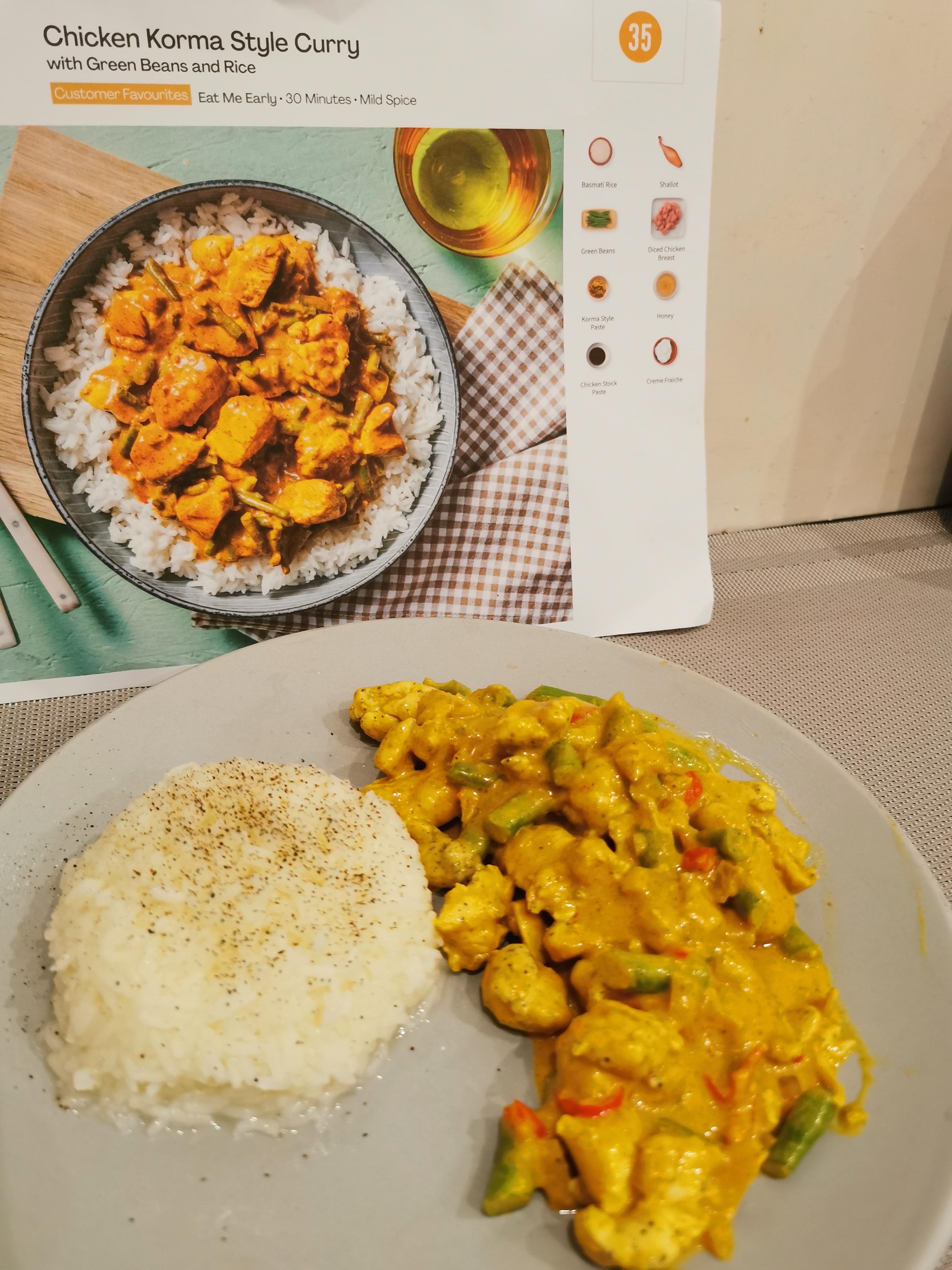 Chicken korma 👌 second hello fresh meal & very impressed 10/10 😍 r