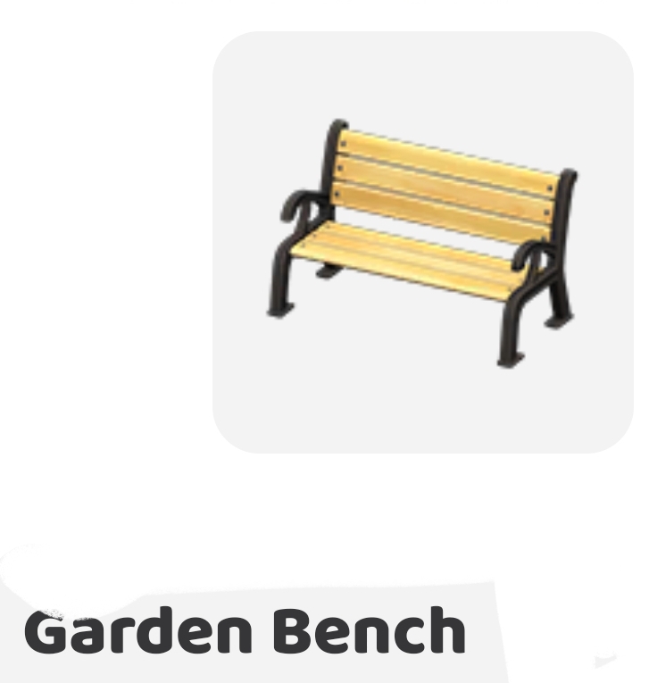 Does anyone here have a garden bench that I can cataloge or buy from