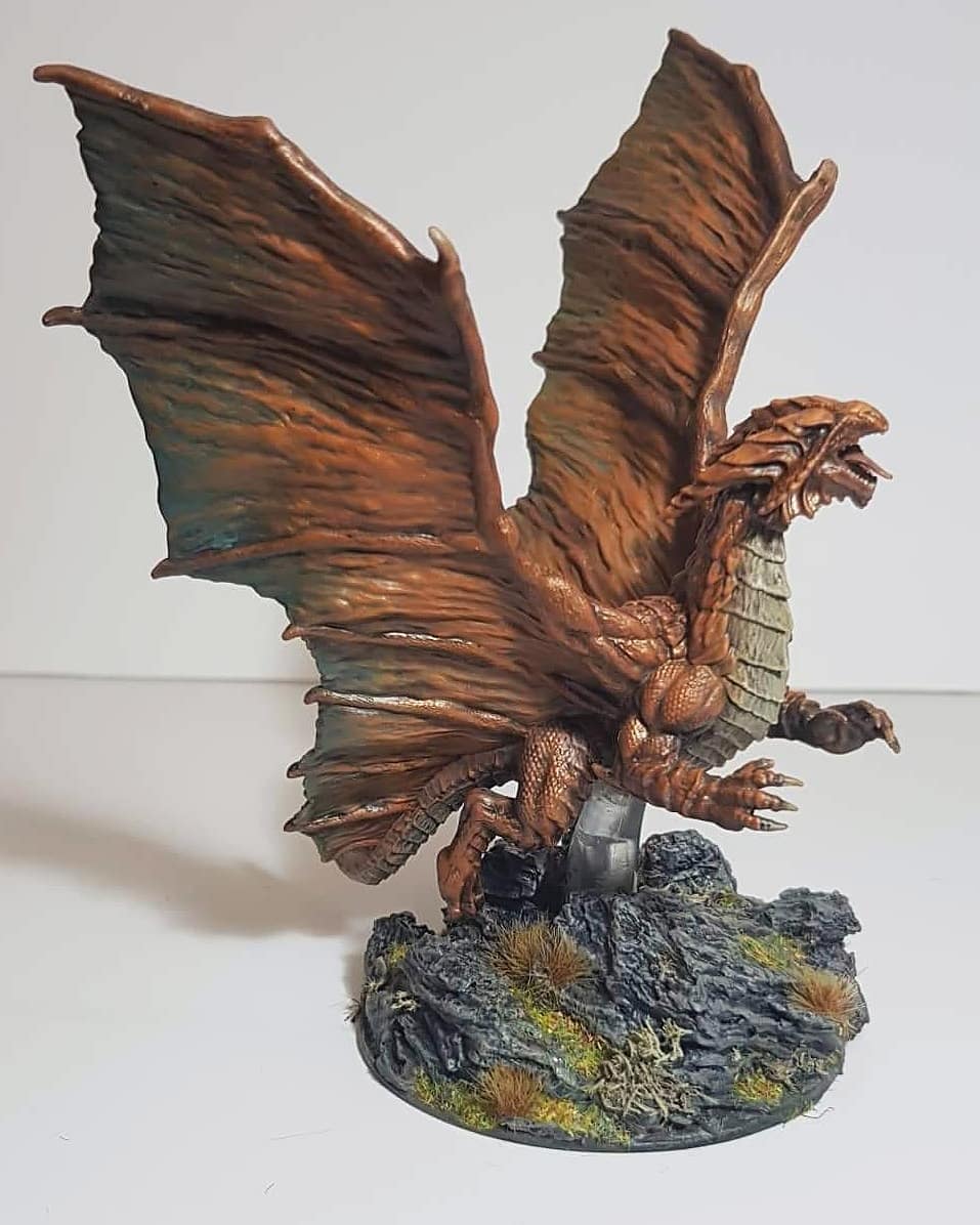 [ART] Nolzur's copper dragon, my second attempt at miniature painting