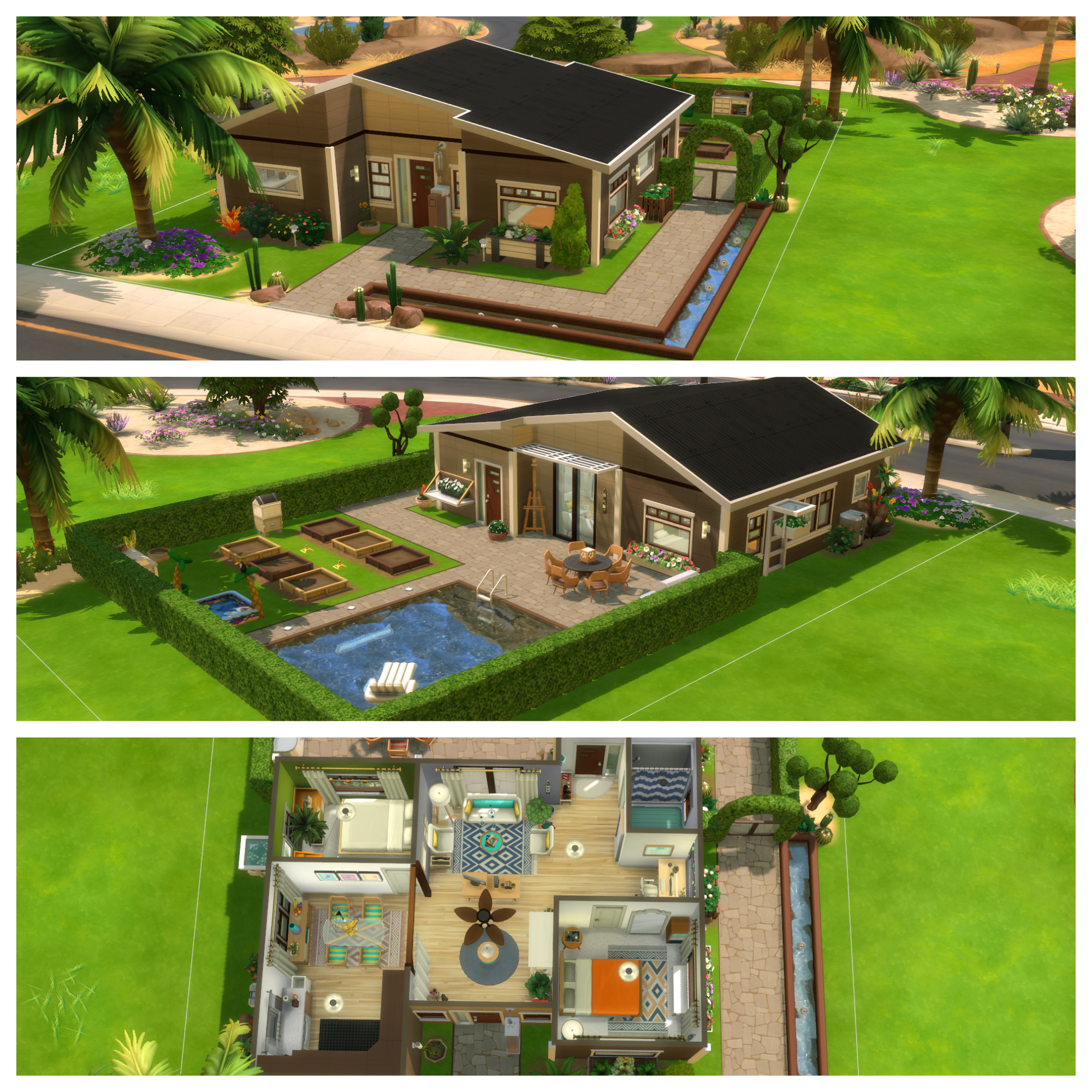 A small contemporary home in Oasis Springs! r/Sims4