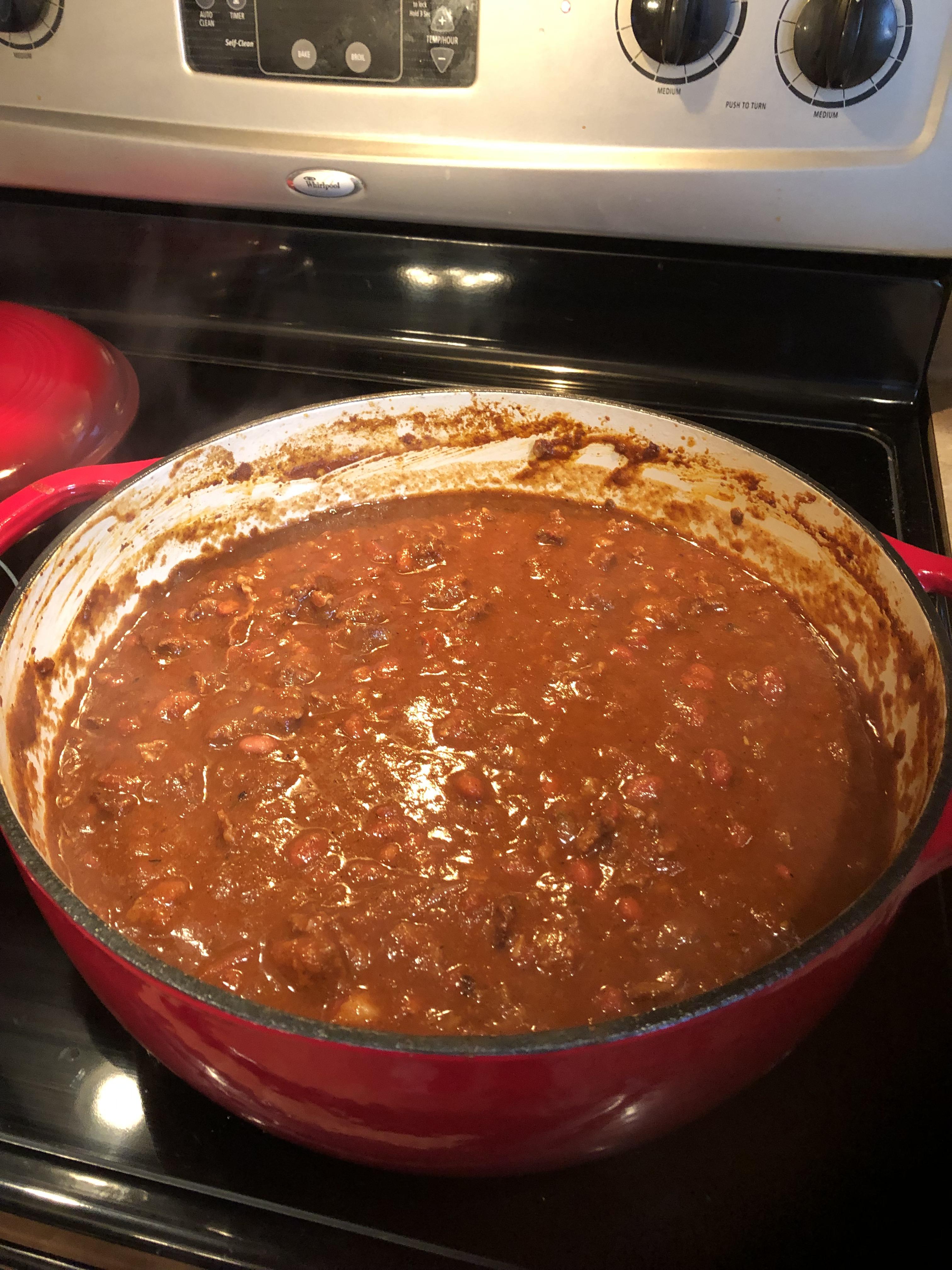 Making Kenji’s Best Short Rib Chili from The Food Lab r/seriouseats