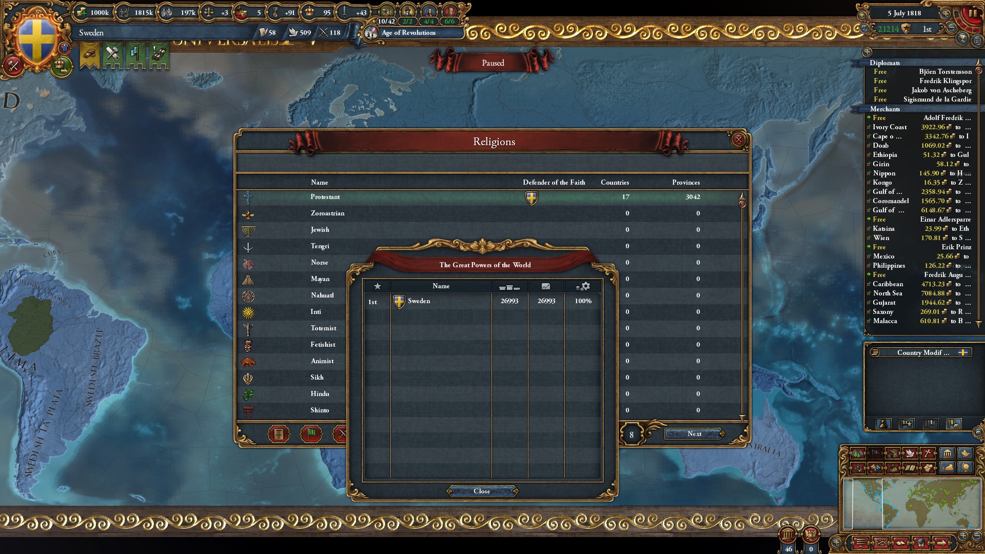 One Faith One Tag as protestant Sweden eu4