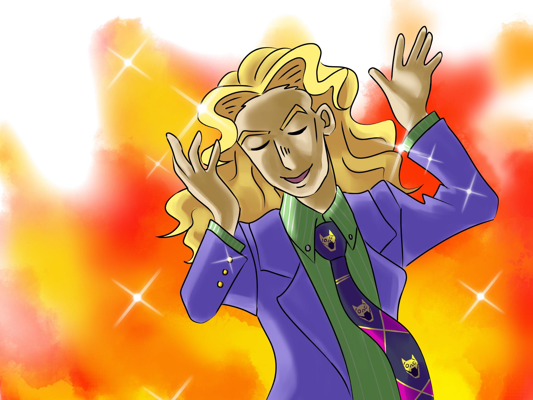 [Fanart] I had a dream Kira had long hair StardustCrusaders