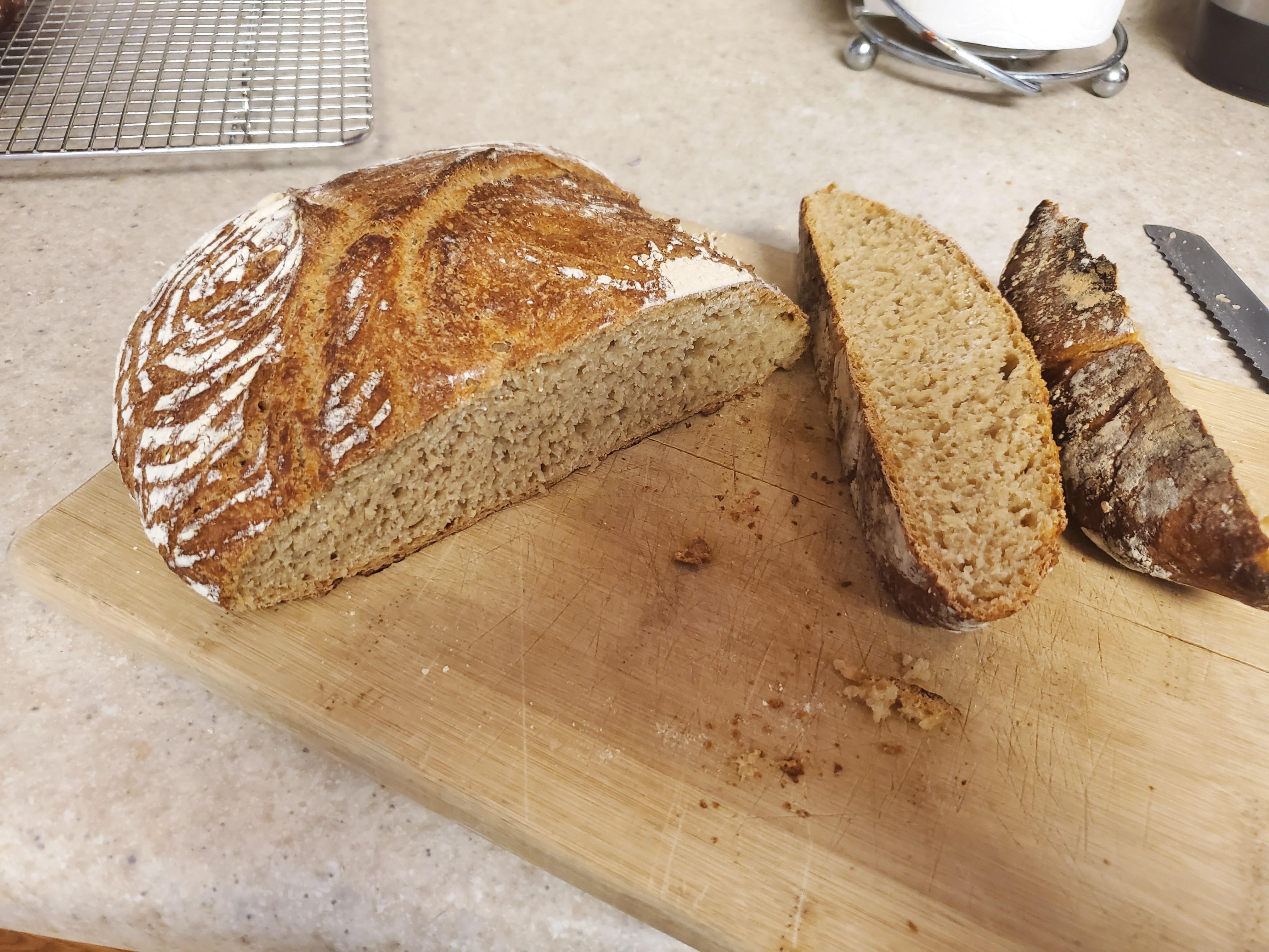 100 hydration fresh milled hard white wheat berries r/Breadit