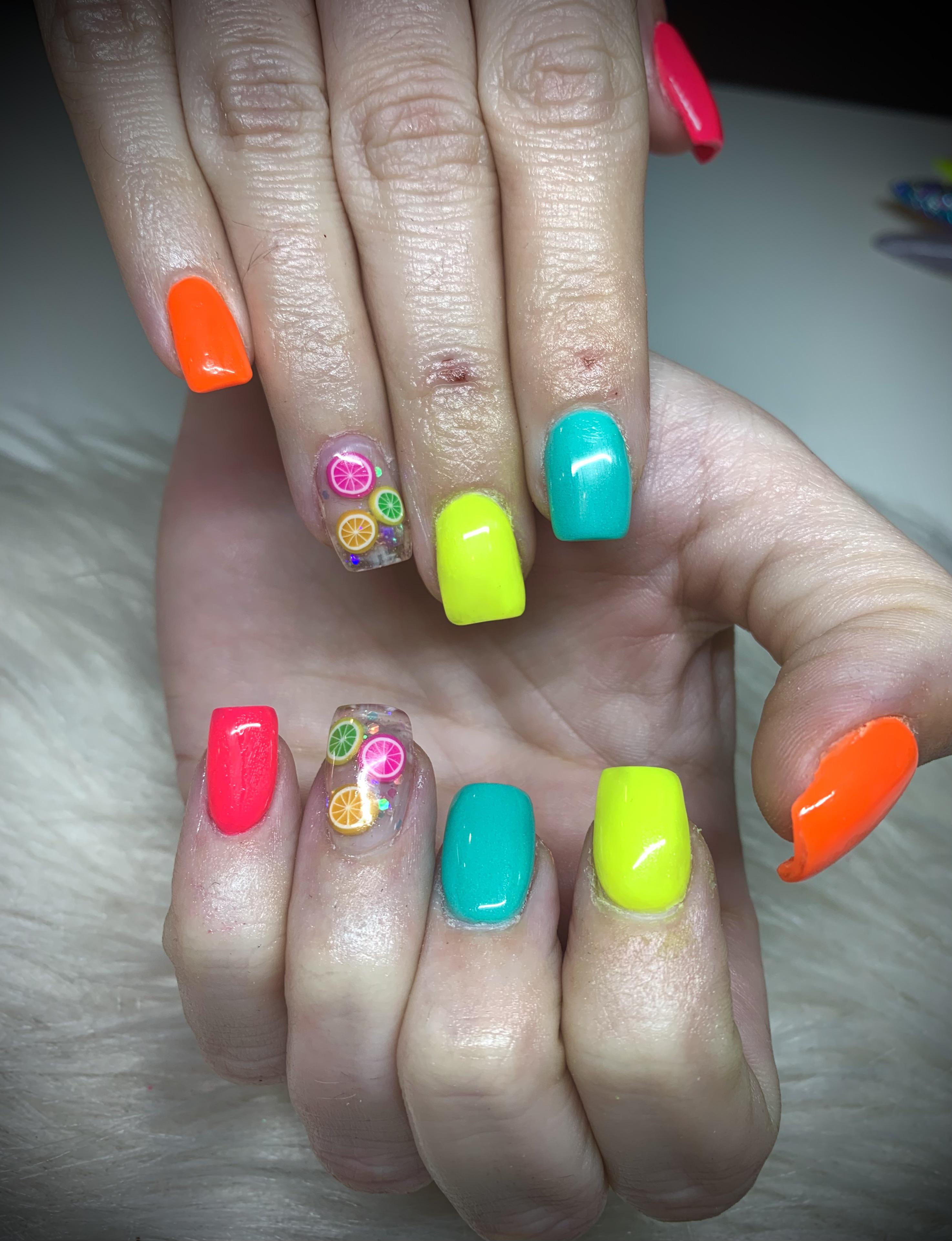 First acrylic set since high school, a friend of mine is a new tech and