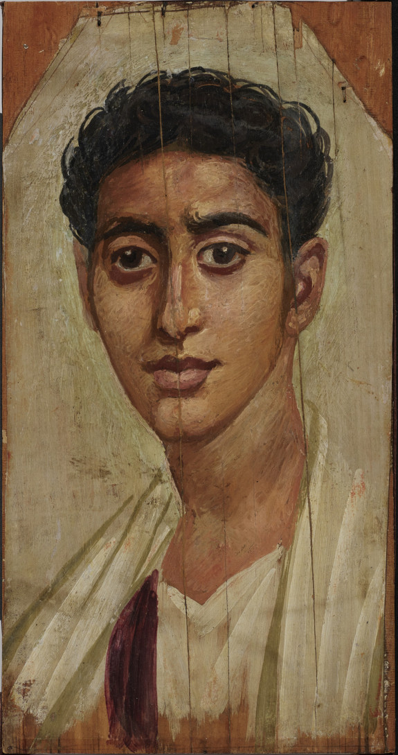 Panel Portrait of a Man late 1st century CE (Roman Imperial) encaustic